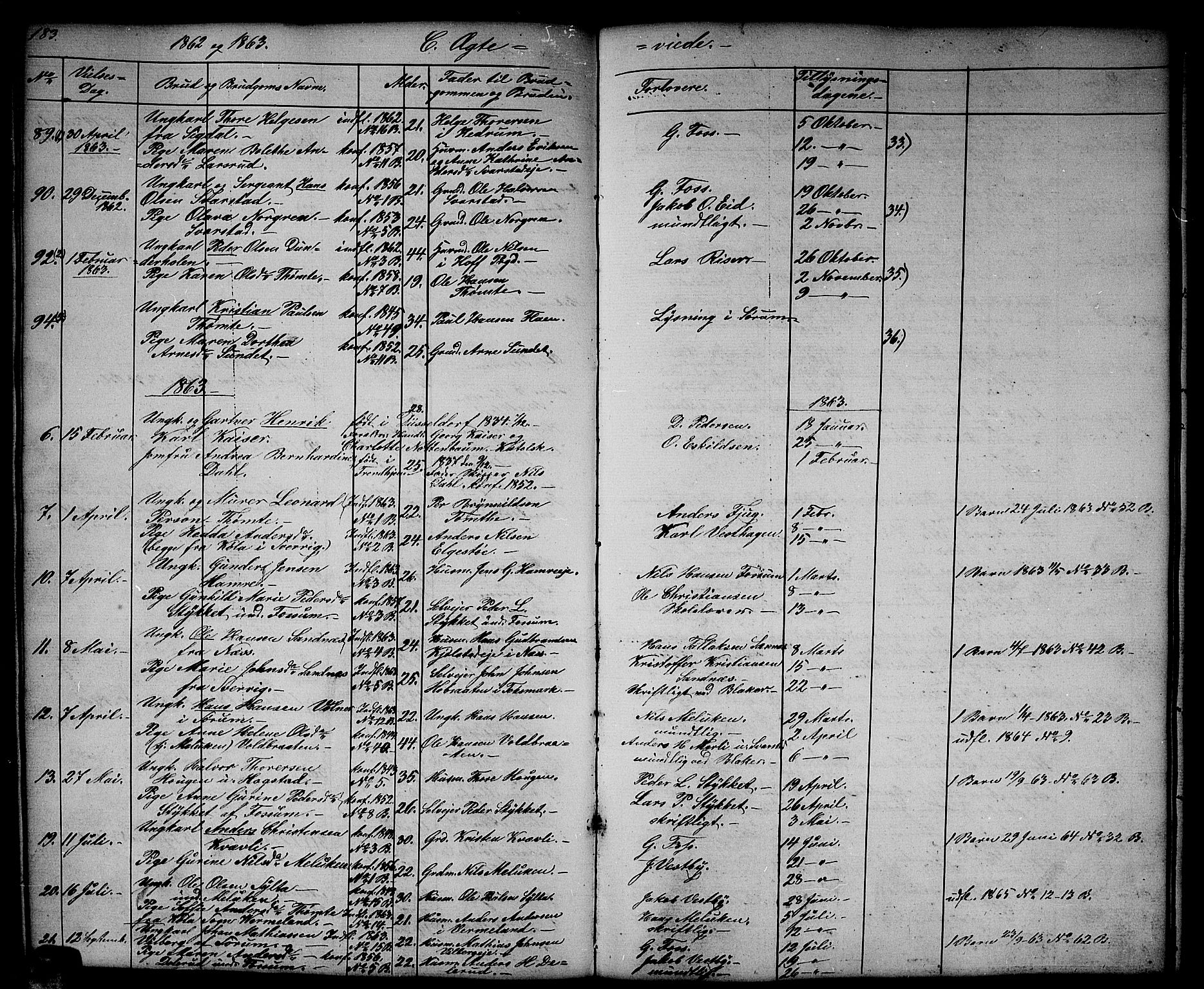 Aurskog prestekontor Kirkebøker, SAO/A-10304a/G/Gb/L0001: Parish register (copy) no. II 1, 1858-1885, p. 183