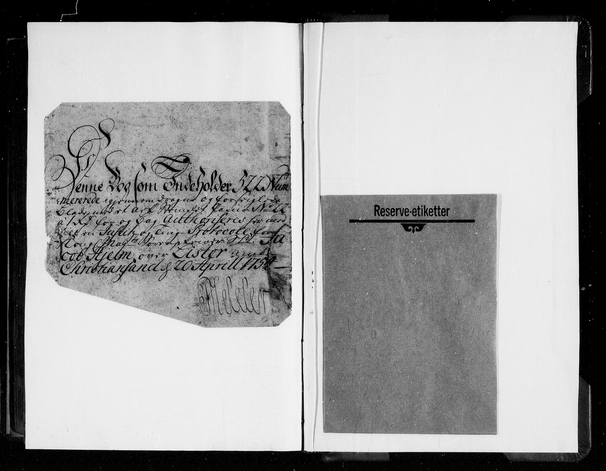 Lister sorenskriveri, AV/SAK-1221-0003/F/Fa/L0059: Tingbok nr 59, 1754-1759