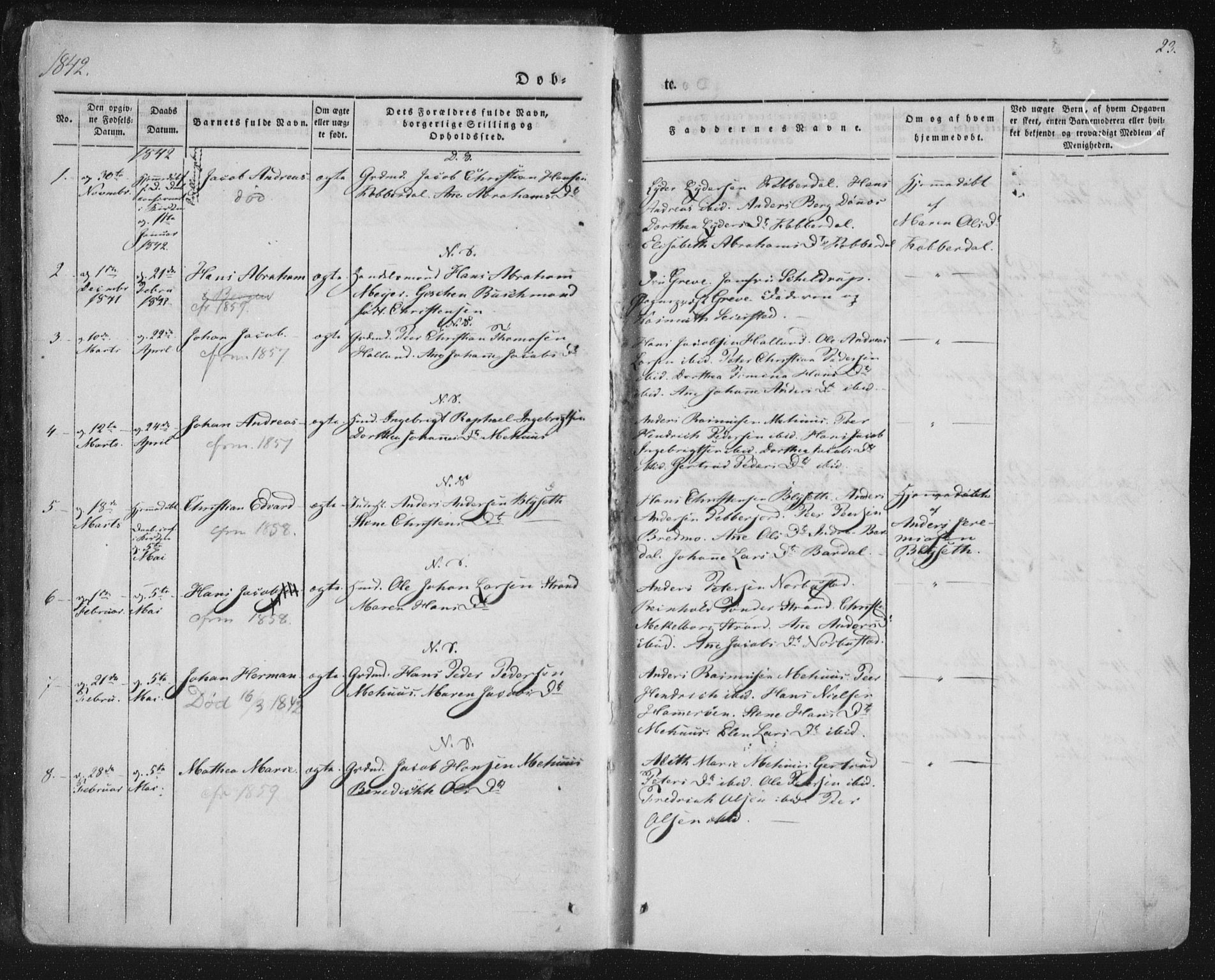 Ministerialprotokoller, klokkerbøker og fødselsregistre - Nordland, AV/SAT-A-1459/838/L0549: Parish register (official) no. 838A07, 1840-1854, p. 23