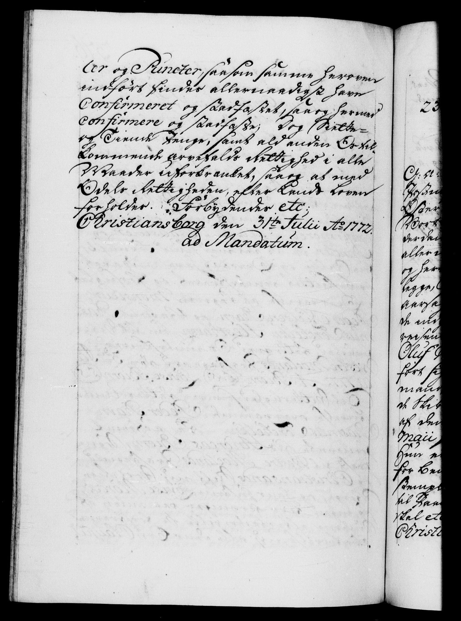 Danske Kanselli 1572-1799, RA/EA-3023/F/Fc/Fca/Fcaa/L0045: Norske registre "Norske eller 3. dept.s åpne brev, 1771-1773, p. 376b