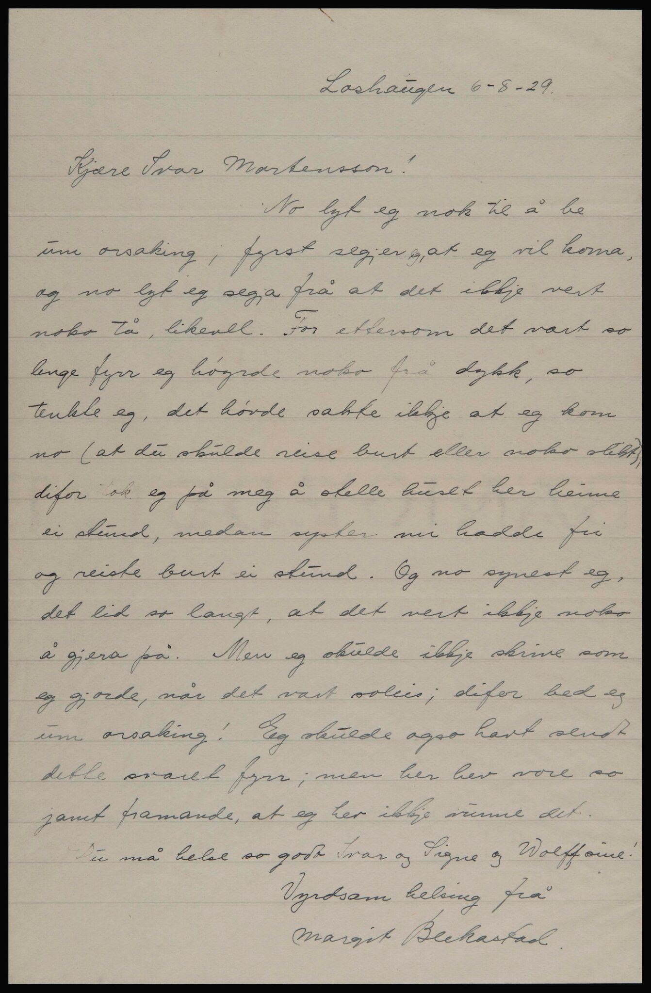 Mortensson-Egnund, Ivar, ANNO/NOMA-A-0062/E/Ea/0014 / Blekastad, Margit, 1929-1933