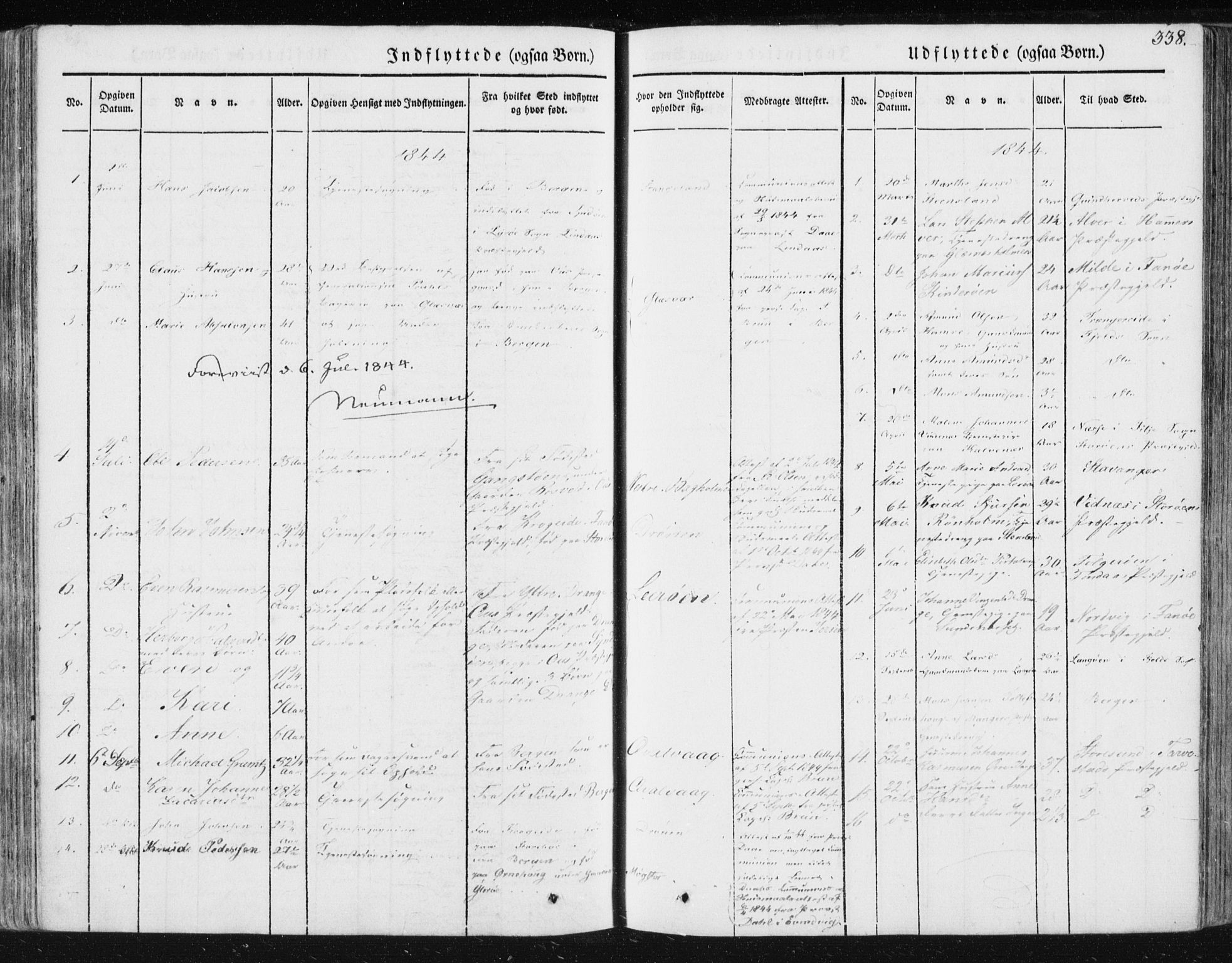 Sund sokneprestembete, SAB/A-99930: Parish register (official) no. A 13, 1835-1849, p. 338