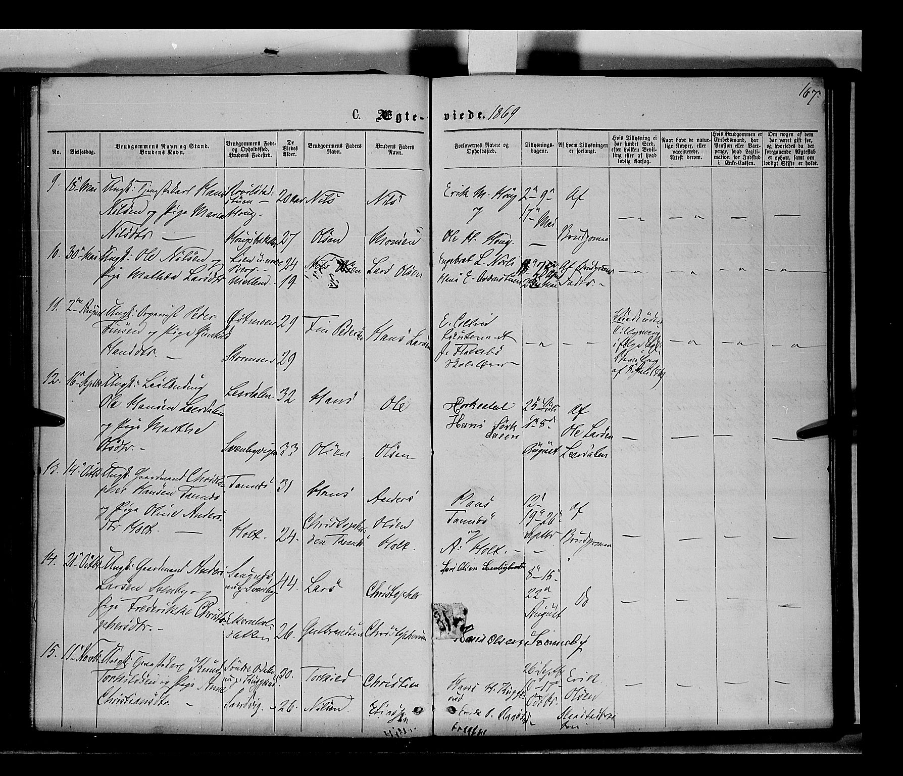 Nord-Odal prestekontor, AV/SAH-PREST-032/H/Ha/Haa/L0004: Parish register (official) no. 4, 1866-1873, p. 167