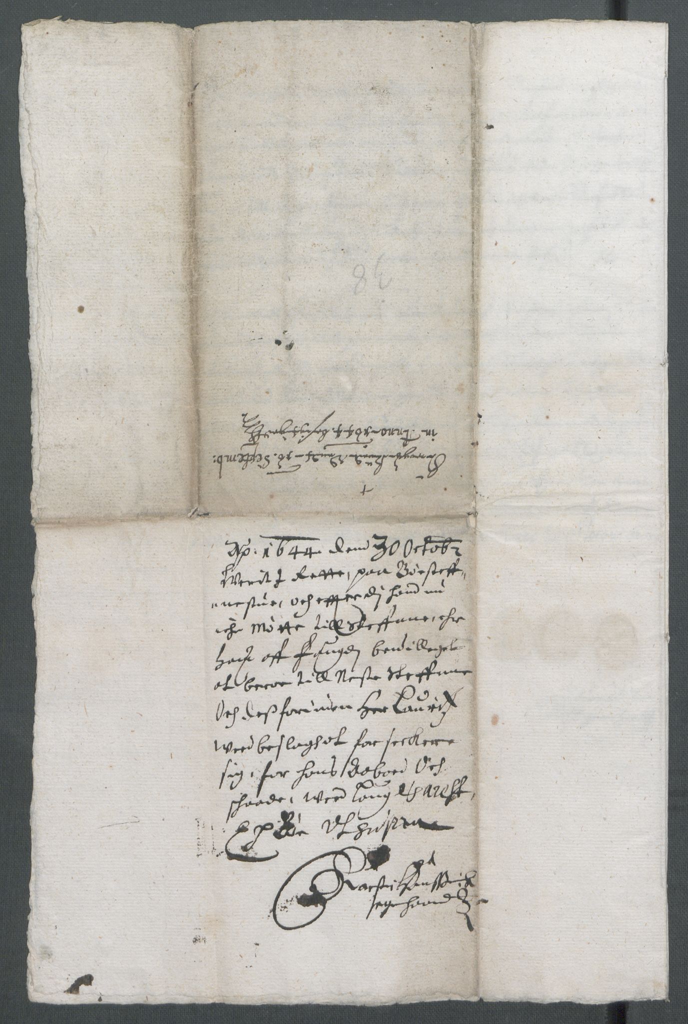 Riksarkivets diplomsamling, RA/EA-5965/F02/L0158: Dokumenter, 1644-1645, p. 57