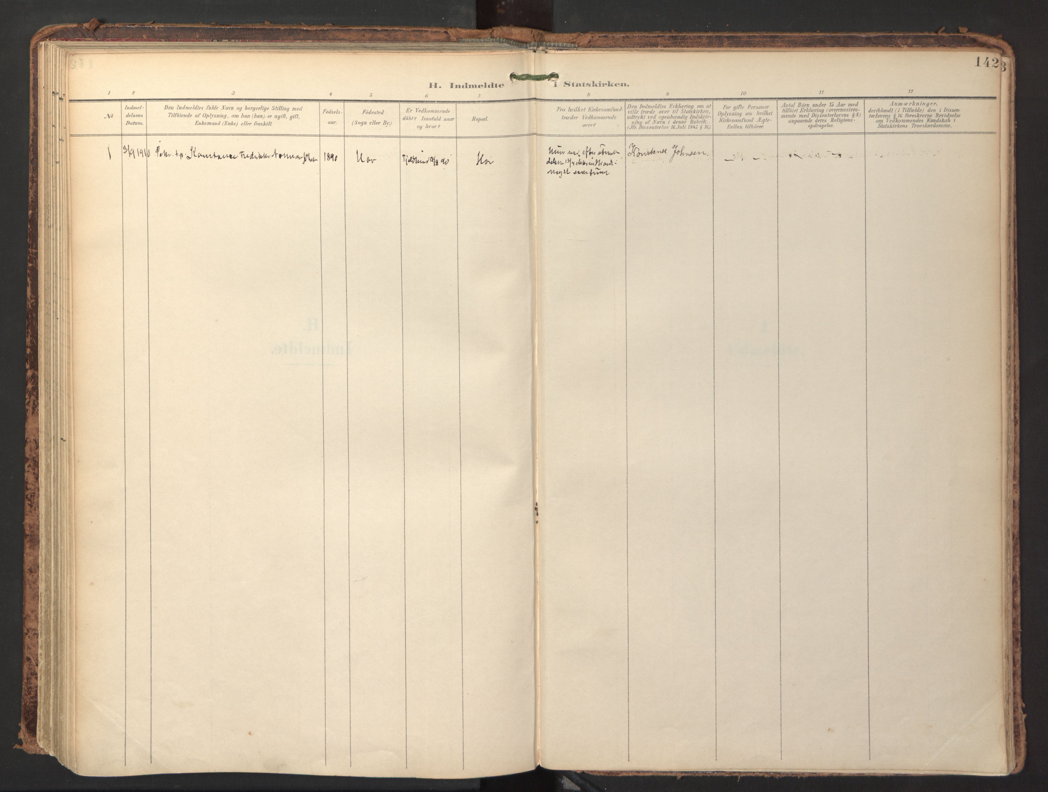 Ministerialprotokoller, klokkerbøker og fødselsregistre - Nordland, SAT/A-1459/865/L0926: Parish register (official) no. 865A04, 1897-1912, p. 142