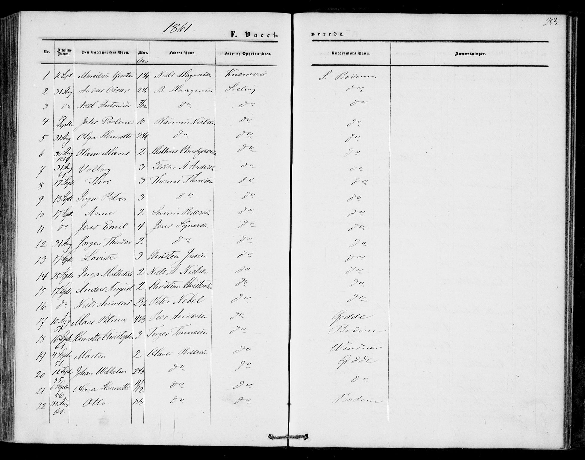 Strømm kirkebøker, SAKO/A-322/F/Fa/L0001: Parish register (official) no. I 1, 1861-1869, p. 254
