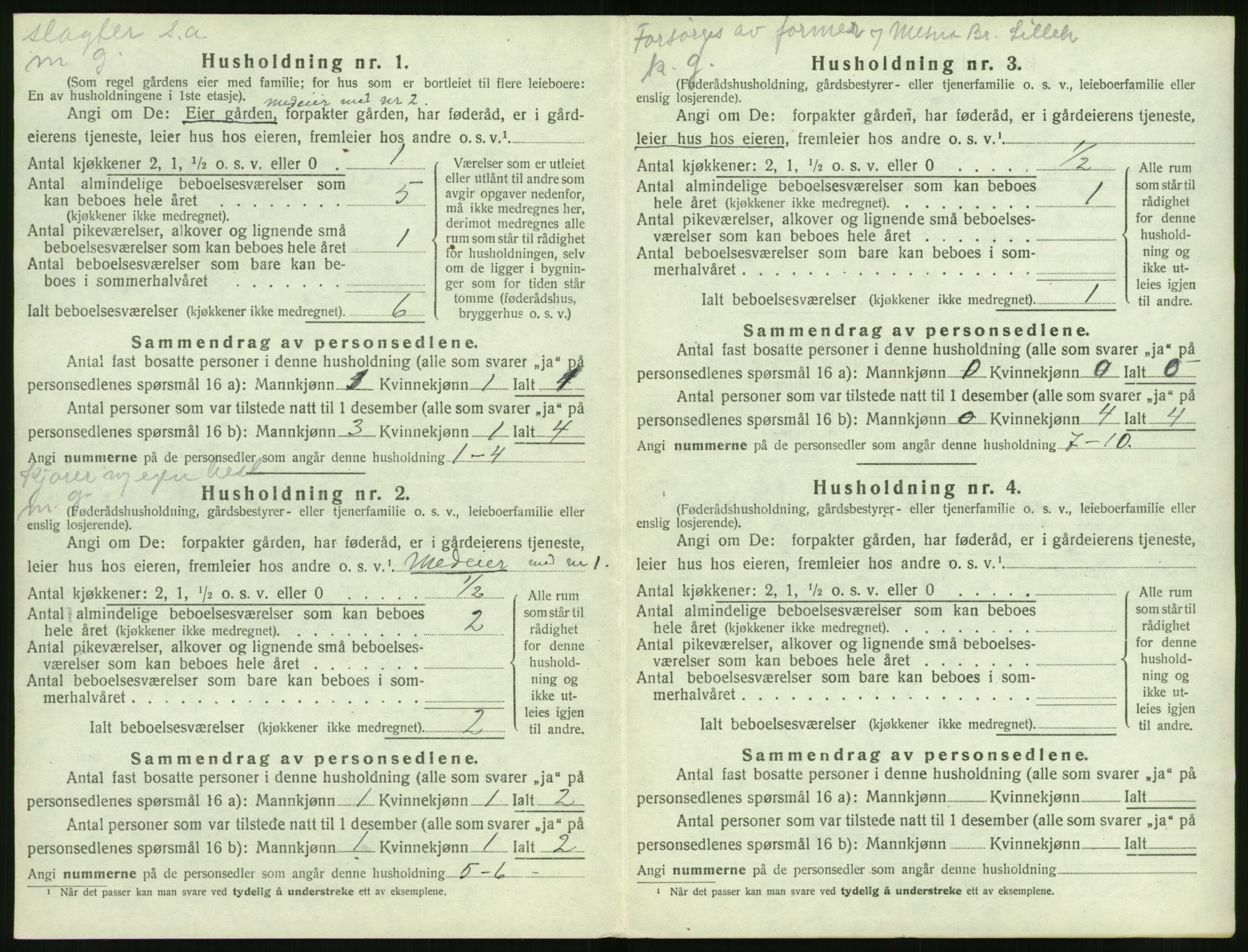 SAT, 1920 census for Volda, 1920, p. 357