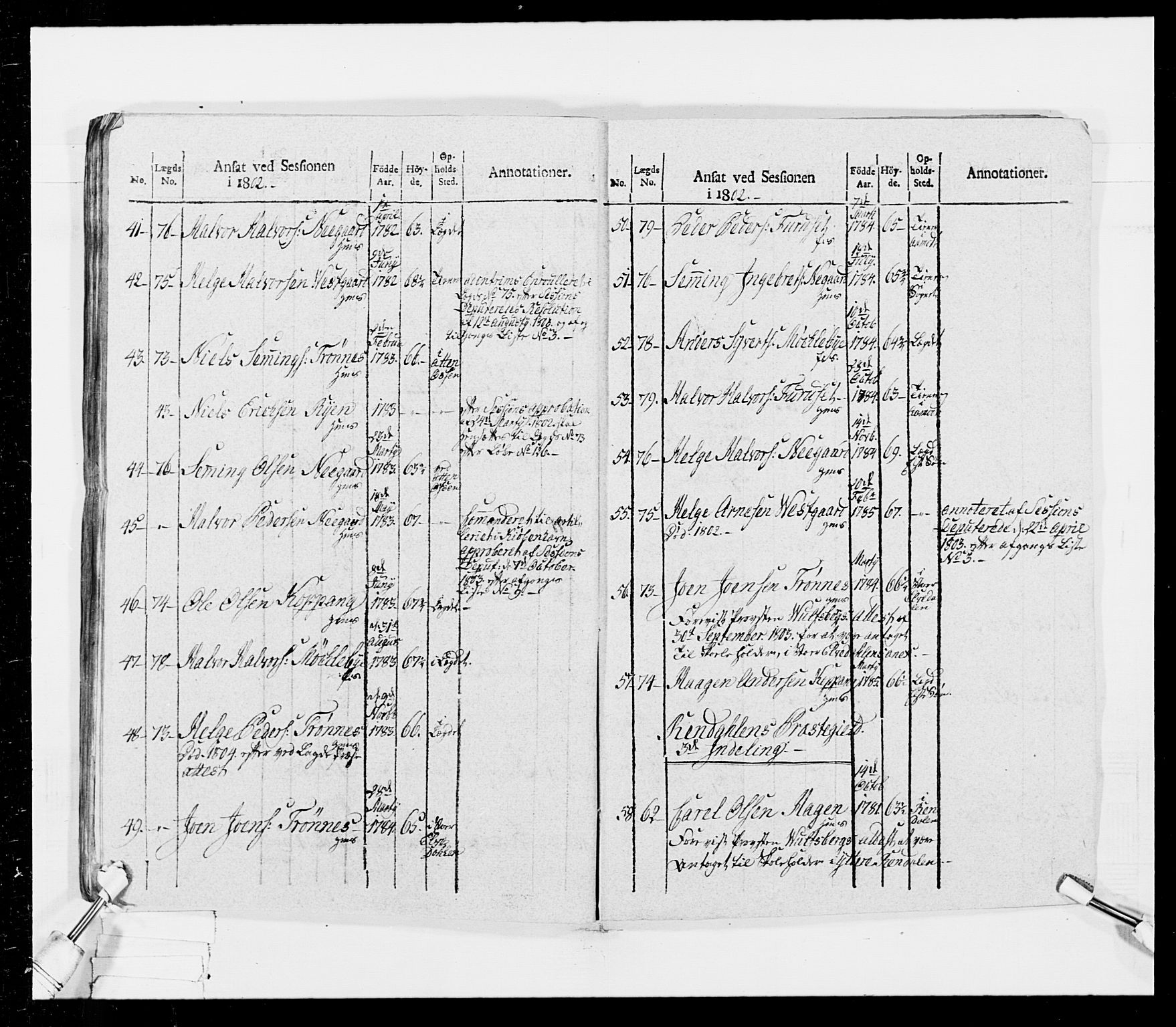 Generalitets- og kommissariatskollegiet, Det kongelige norske kommissariatskollegium, AV/RA-EA-5420/E/Eh/L0026: Skiløperkompaniene, 1805-1810, p. 52