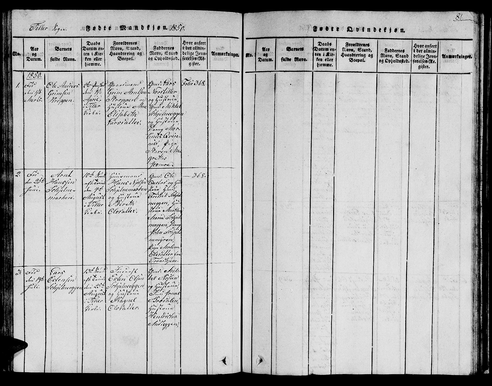 Ministerialprotokoller, klokkerbøker og fødselsregistre - Sør-Trøndelag, SAT/A-1456/621/L0458: Parish register (copy) no. 621C01, 1816-1865, p. 81