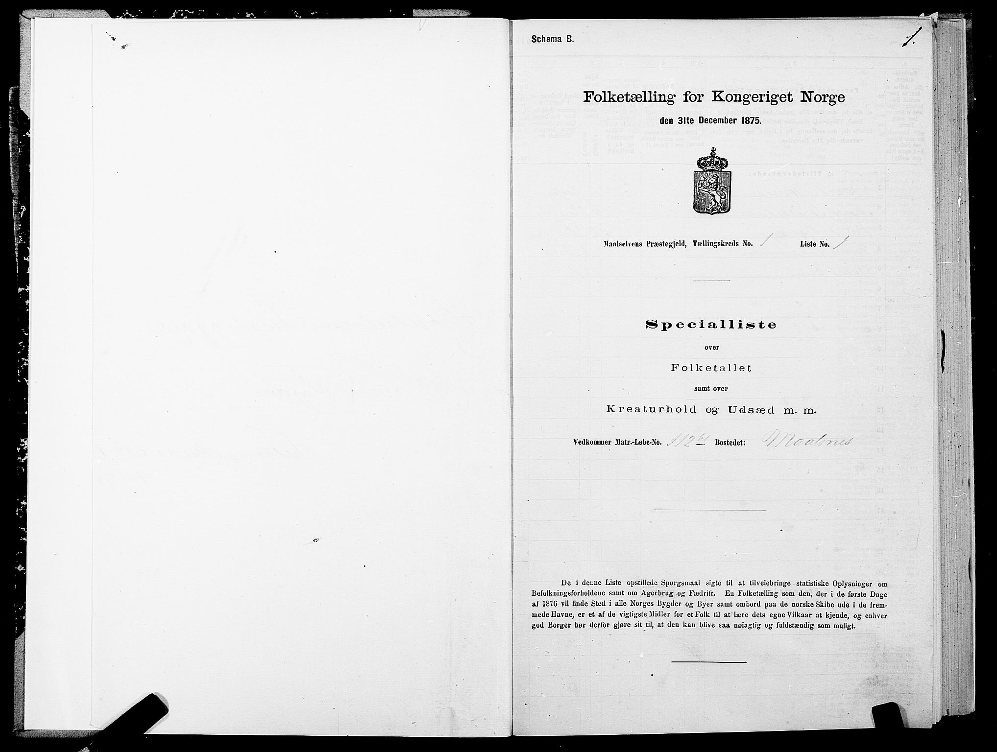 SATØ, 1875 census for 1924P Målselv, 1875, p. 1001