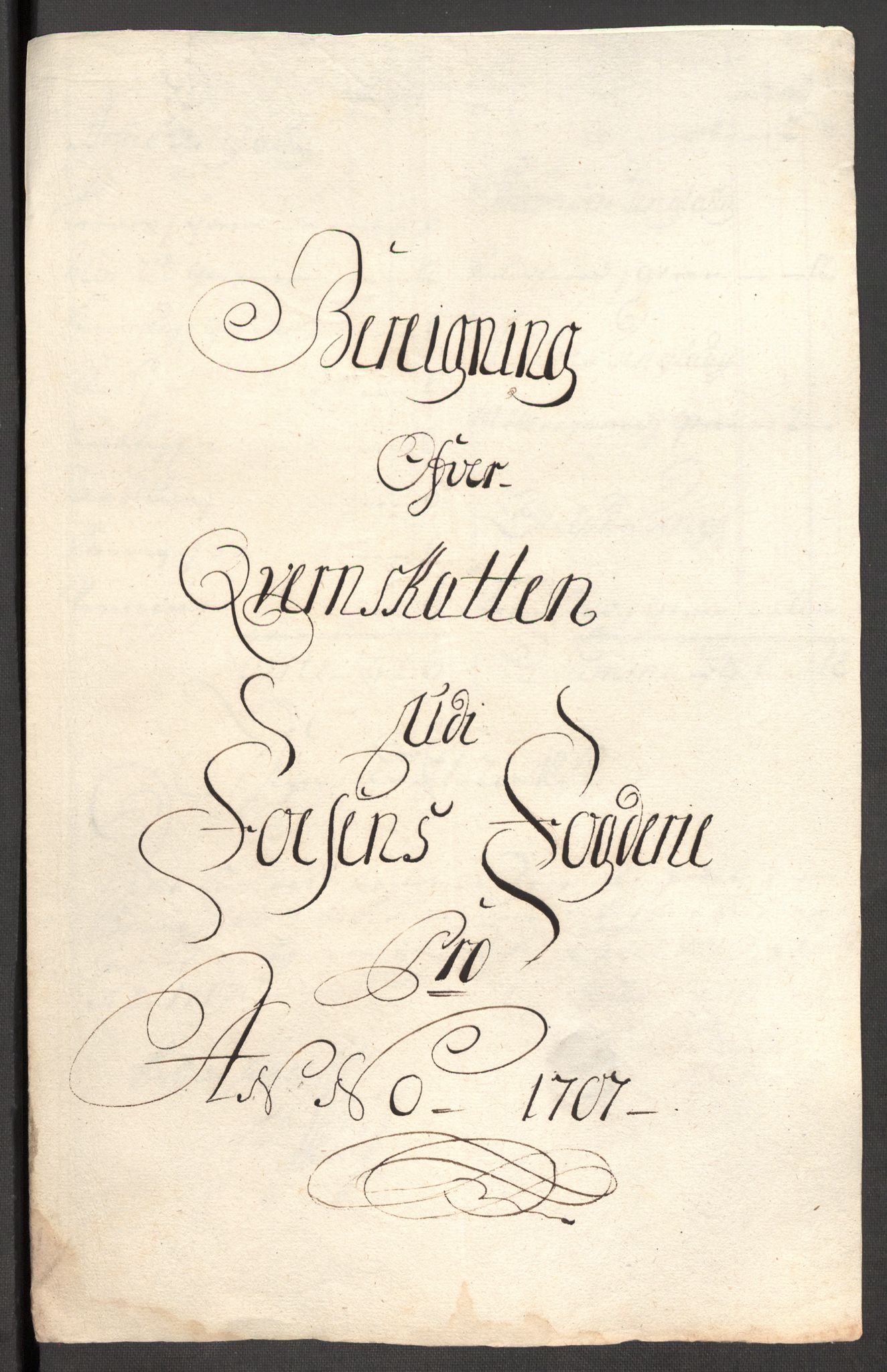 Rentekammeret inntil 1814, Reviderte regnskaper, Fogderegnskap, RA/EA-4092/R57/L3857: Fogderegnskap Fosen, 1706-1707, p. 376