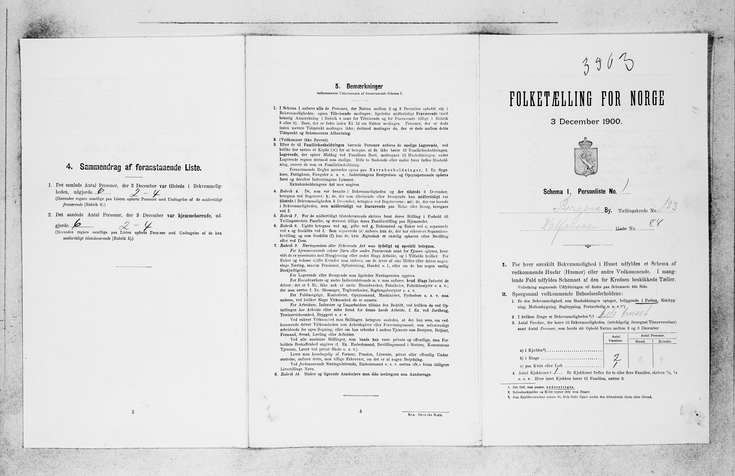 SAB, 1900 census for Bergen, 1900, p. 25943