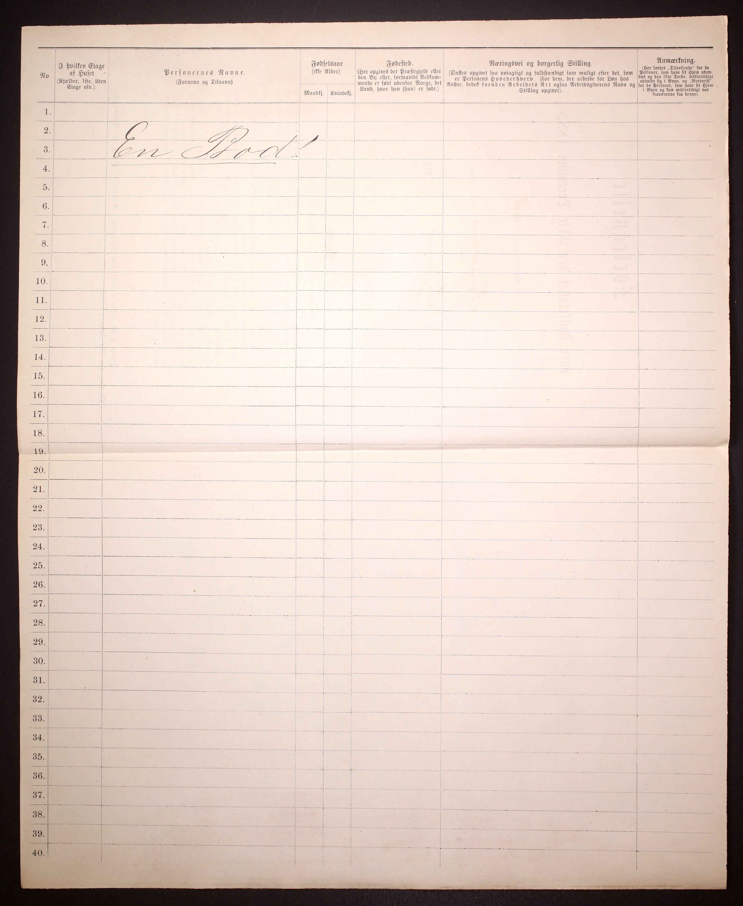 SAT, 1885 census for 1601 Trondheim, 1885, p. 1266