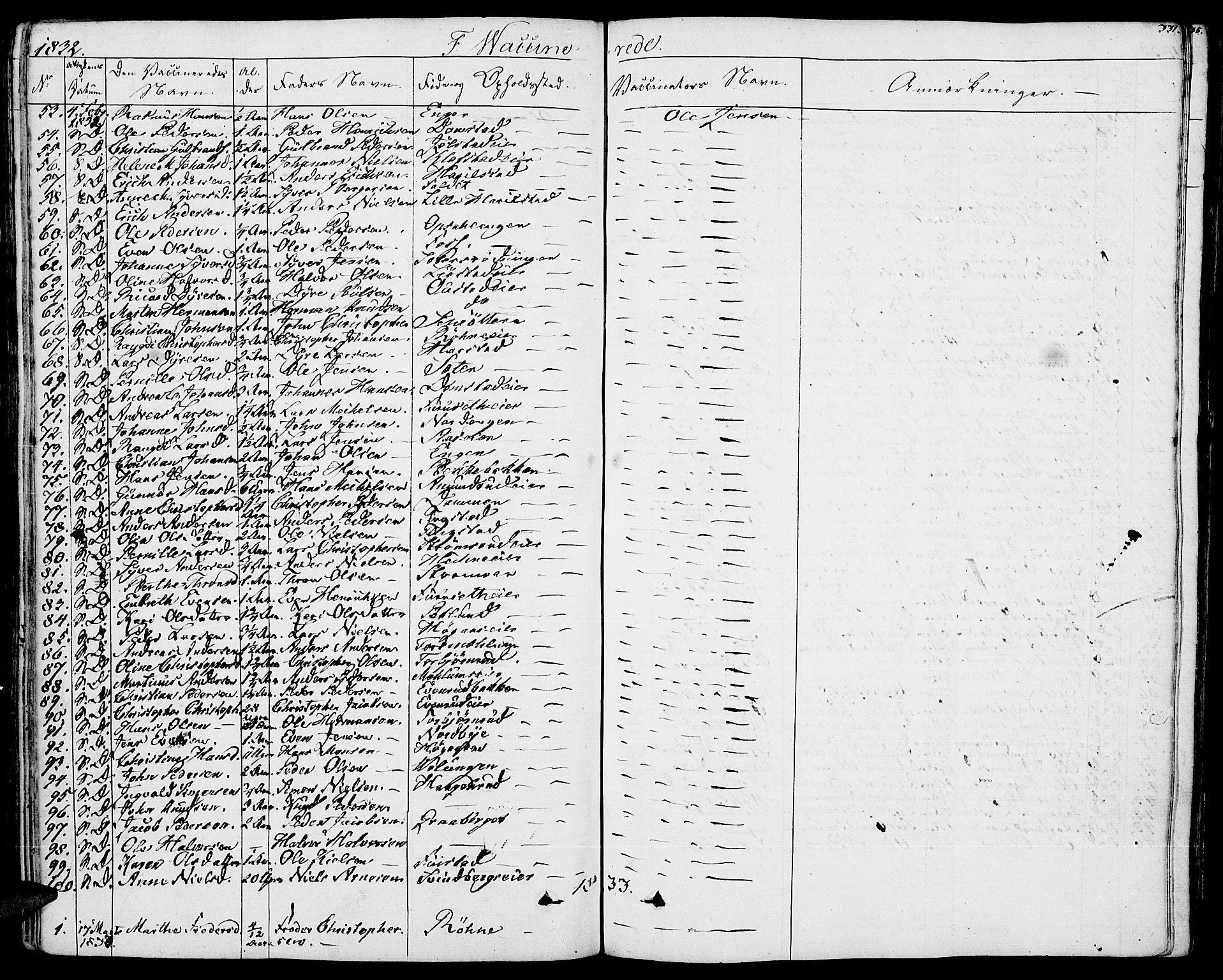 Romedal prestekontor, SAH/PREST-004/K/L0003: Parish register (official) no. 3, 1829-1846, p. 331