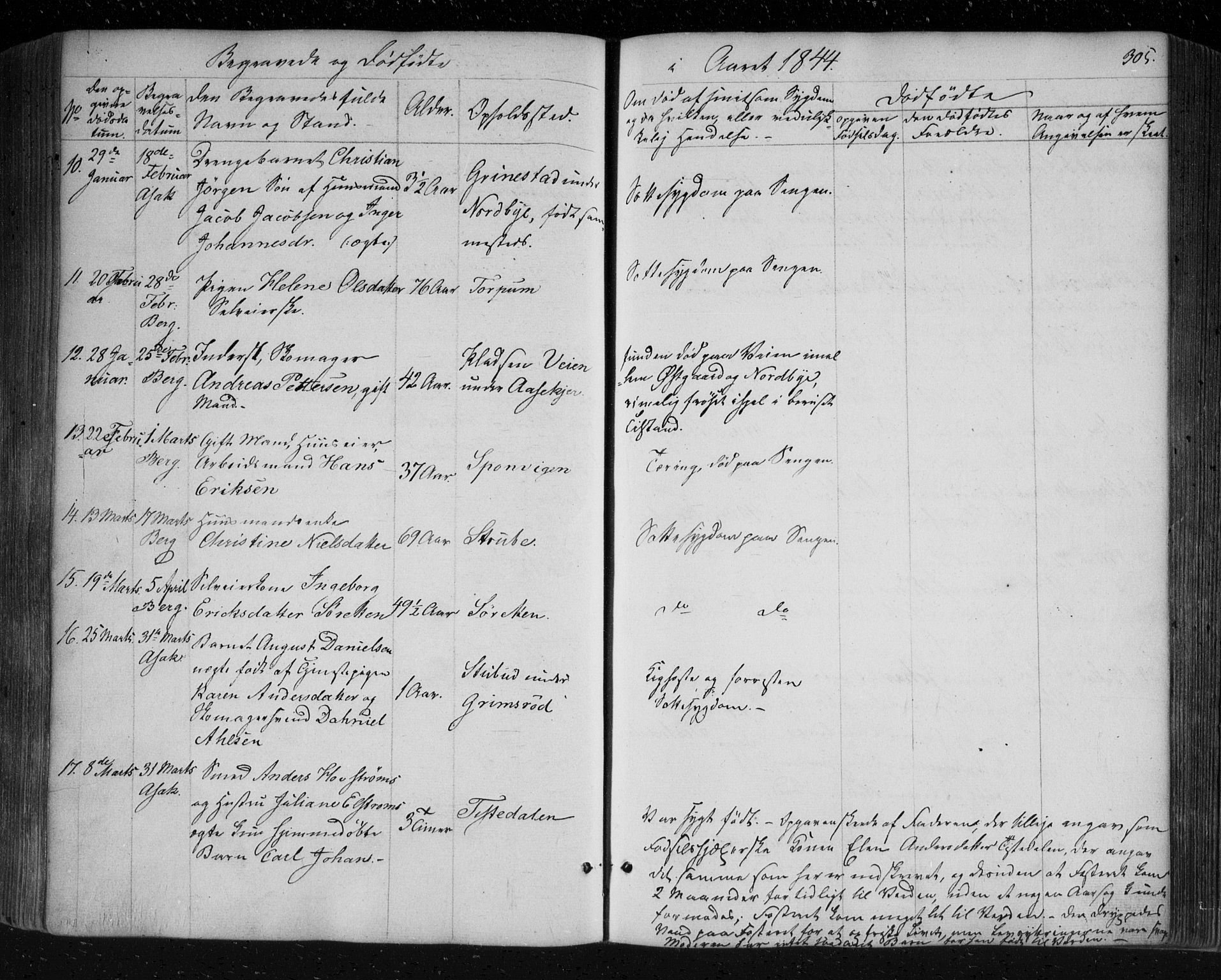 Berg prestekontor Kirkebøker, AV/SAO-A-10902/F/Fa/L0004: Parish register (official) no. I 4, 1843-1860, p. 305