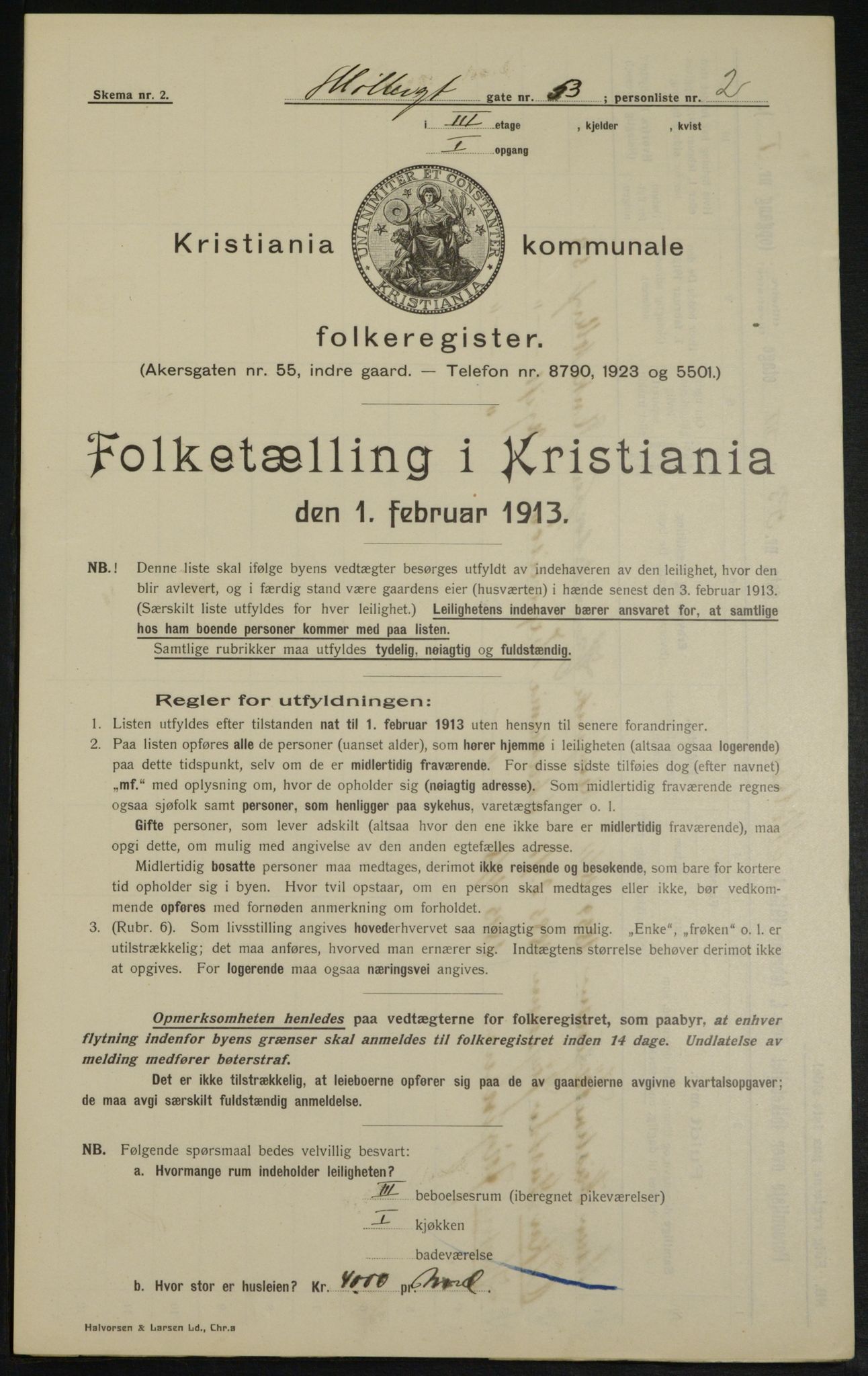 OBA, Municipal Census 1913 for Kristiania, 1913, p. 68972