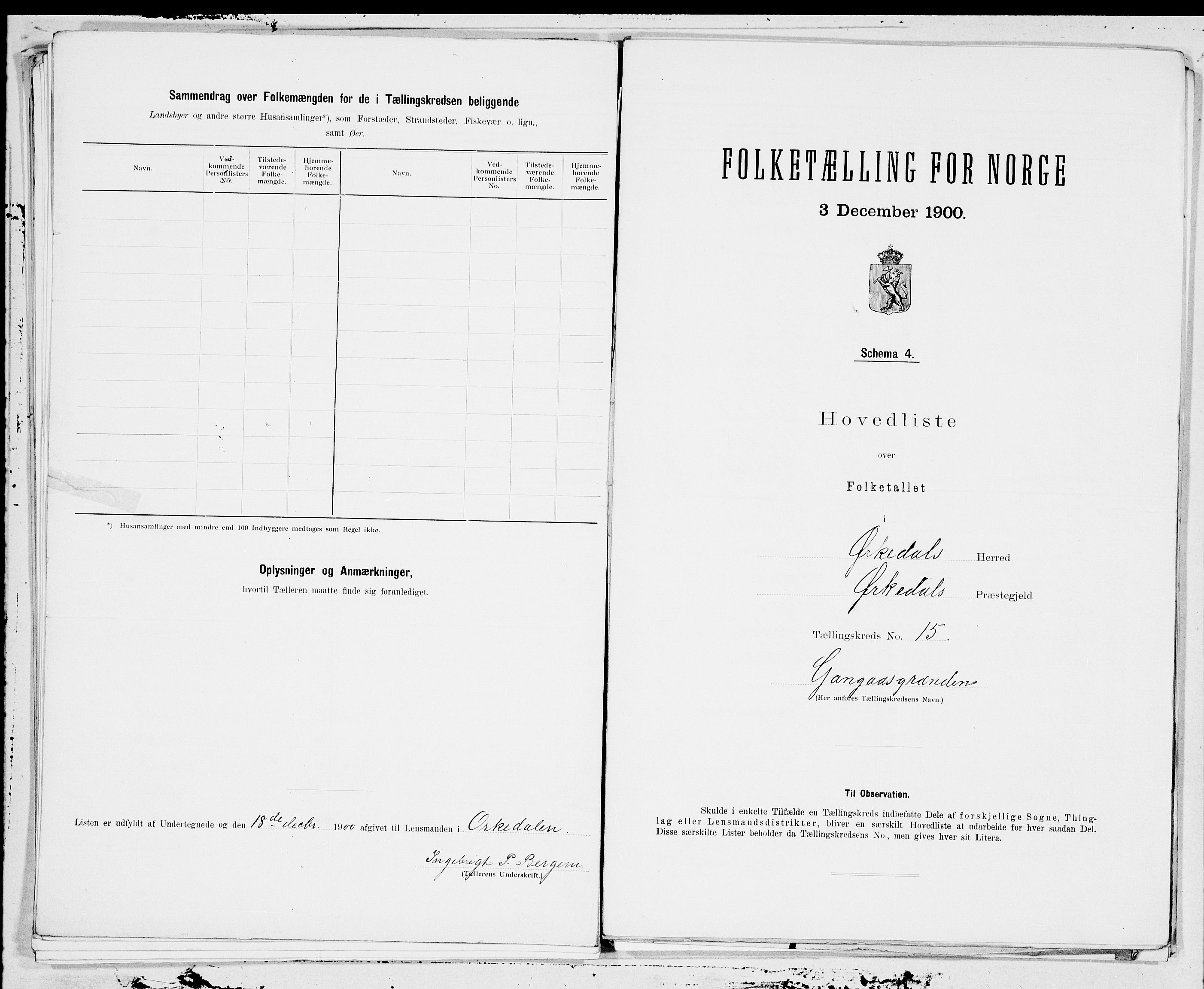 SAT, 1900 census for Orkdal, 1900, p. 34