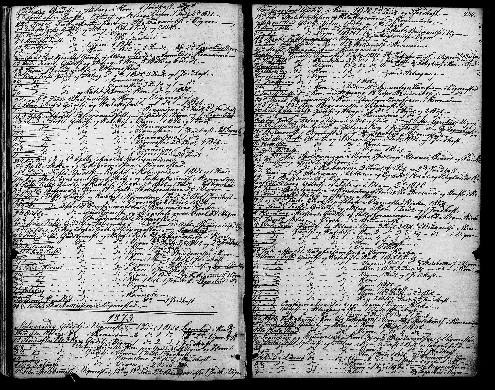 Nord-Audnedal sokneprestkontor, AV/SAK-1111-0032/F/Fa/Fab/L0002: Parish register (official) no. A 2, 1859-1882, p. 240