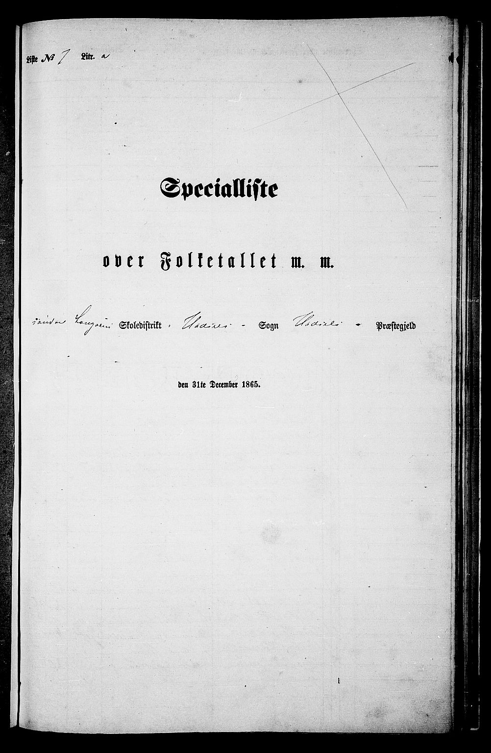 RA, 1865 census for Hadsel, 1865, p. 142