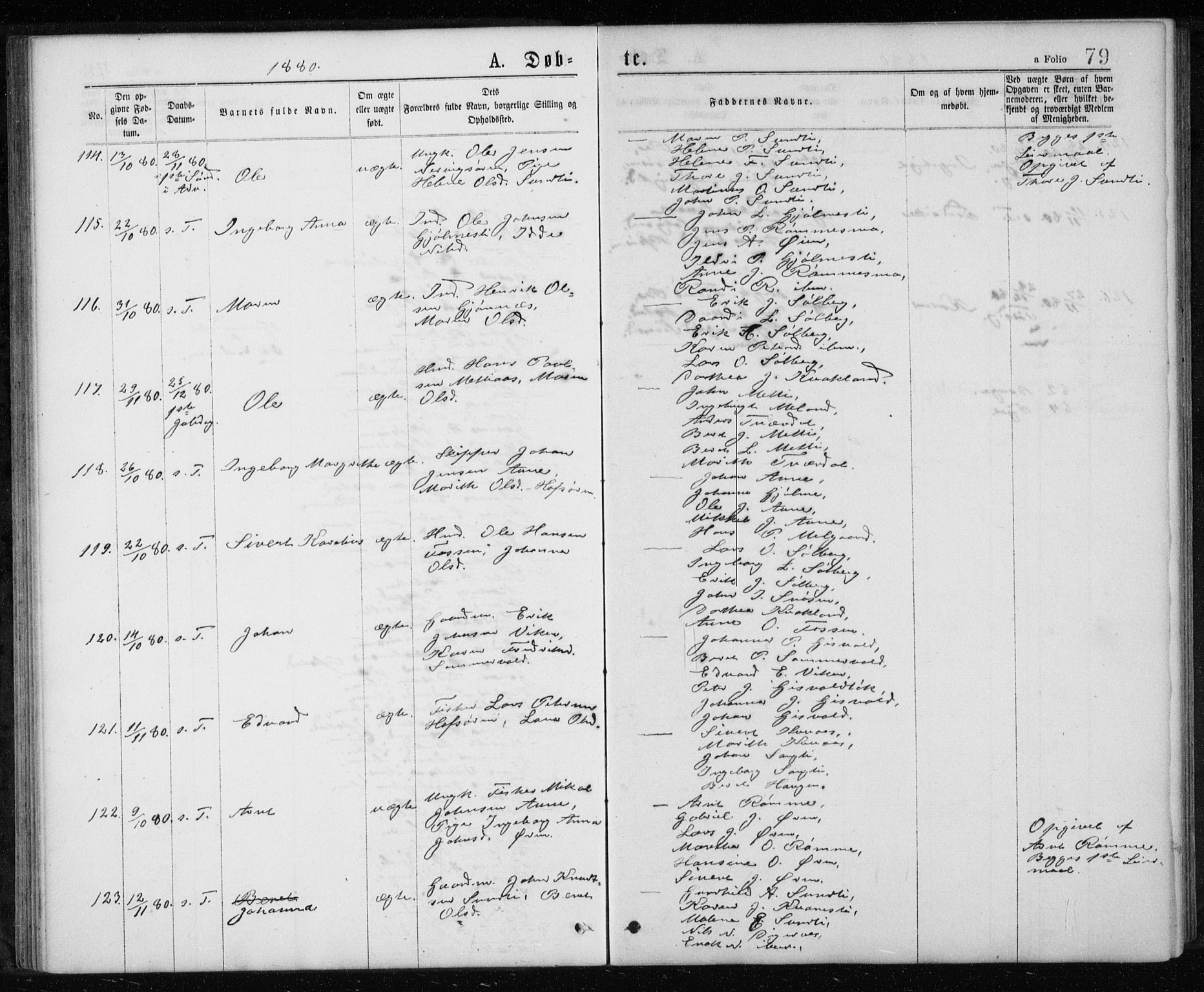 Ministerialprotokoller, klokkerbøker og fødselsregistre - Sør-Trøndelag, AV/SAT-A-1456/668/L0817: Parish register (copy) no. 668C06, 1873-1884, p. 79