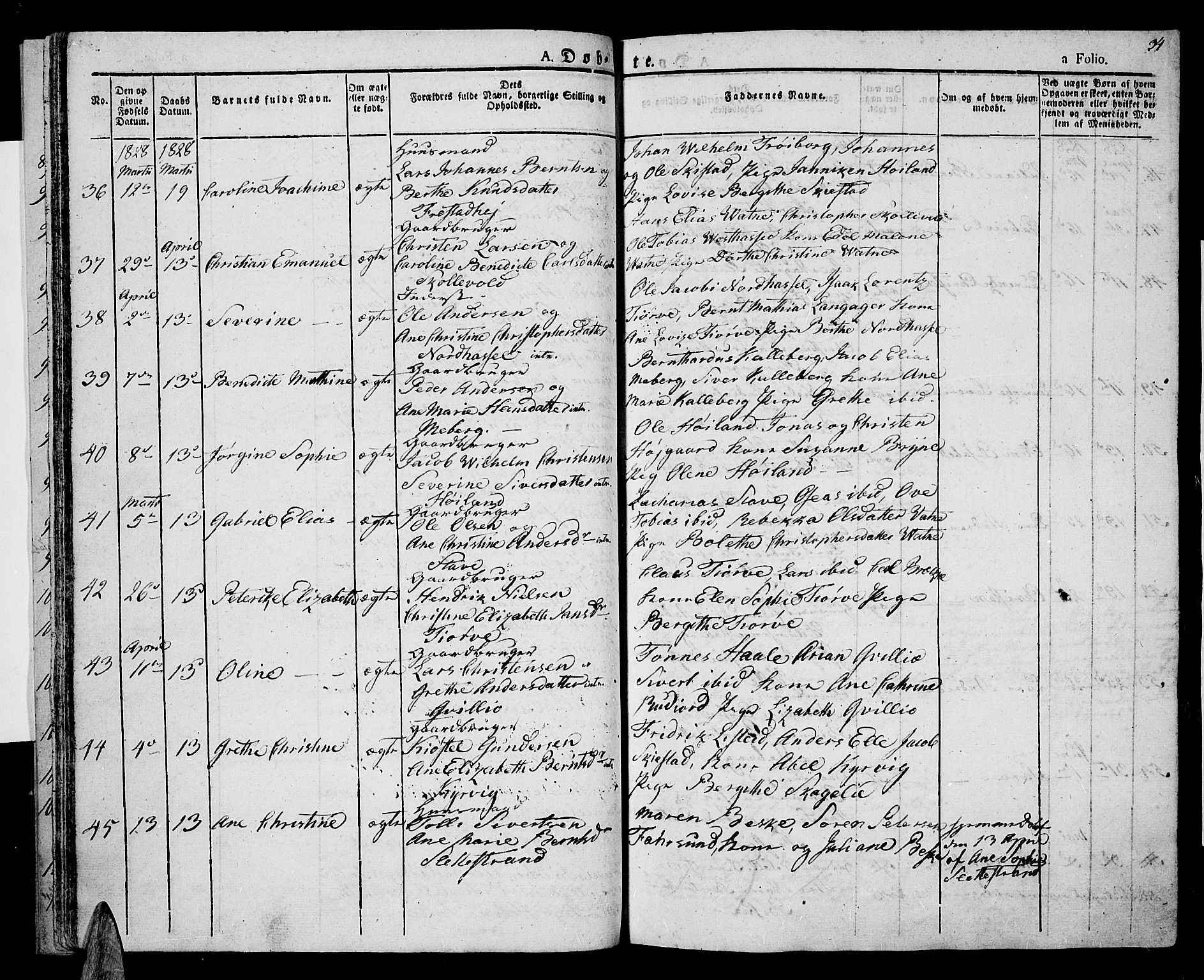 Lista sokneprestkontor, AV/SAK-1111-0027/F/Fa/L0008: Parish register (official) no. A 8, 1823-1835, p. 34