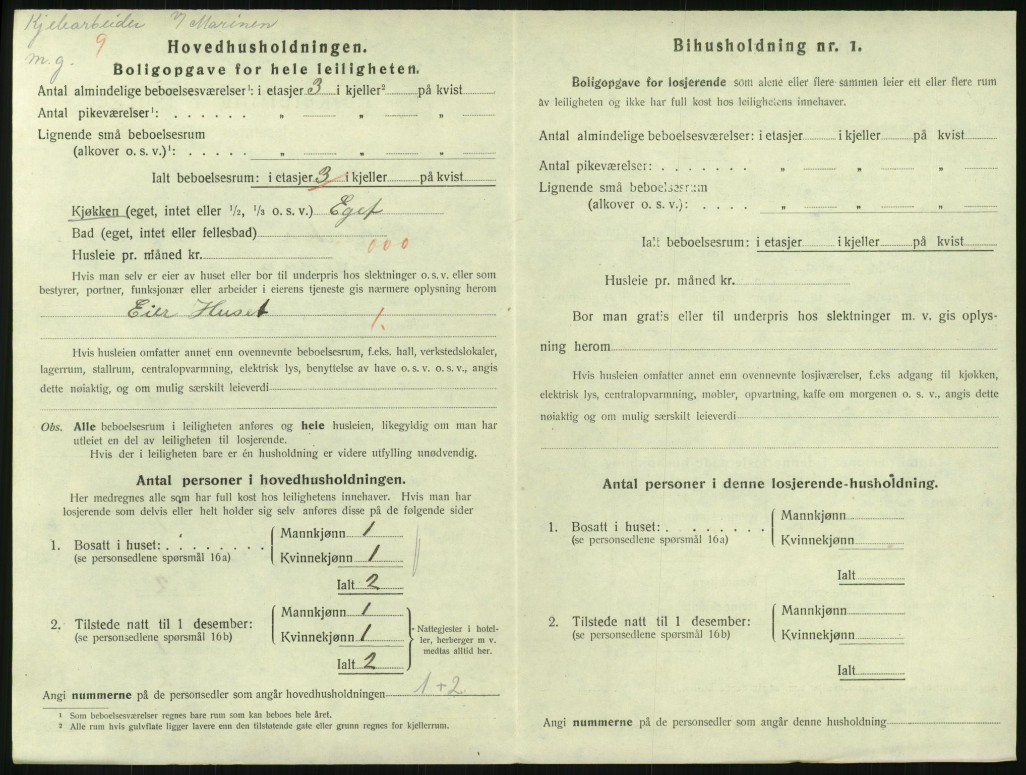 SAKO, 1920 census for Horten, 1920, p. 3138