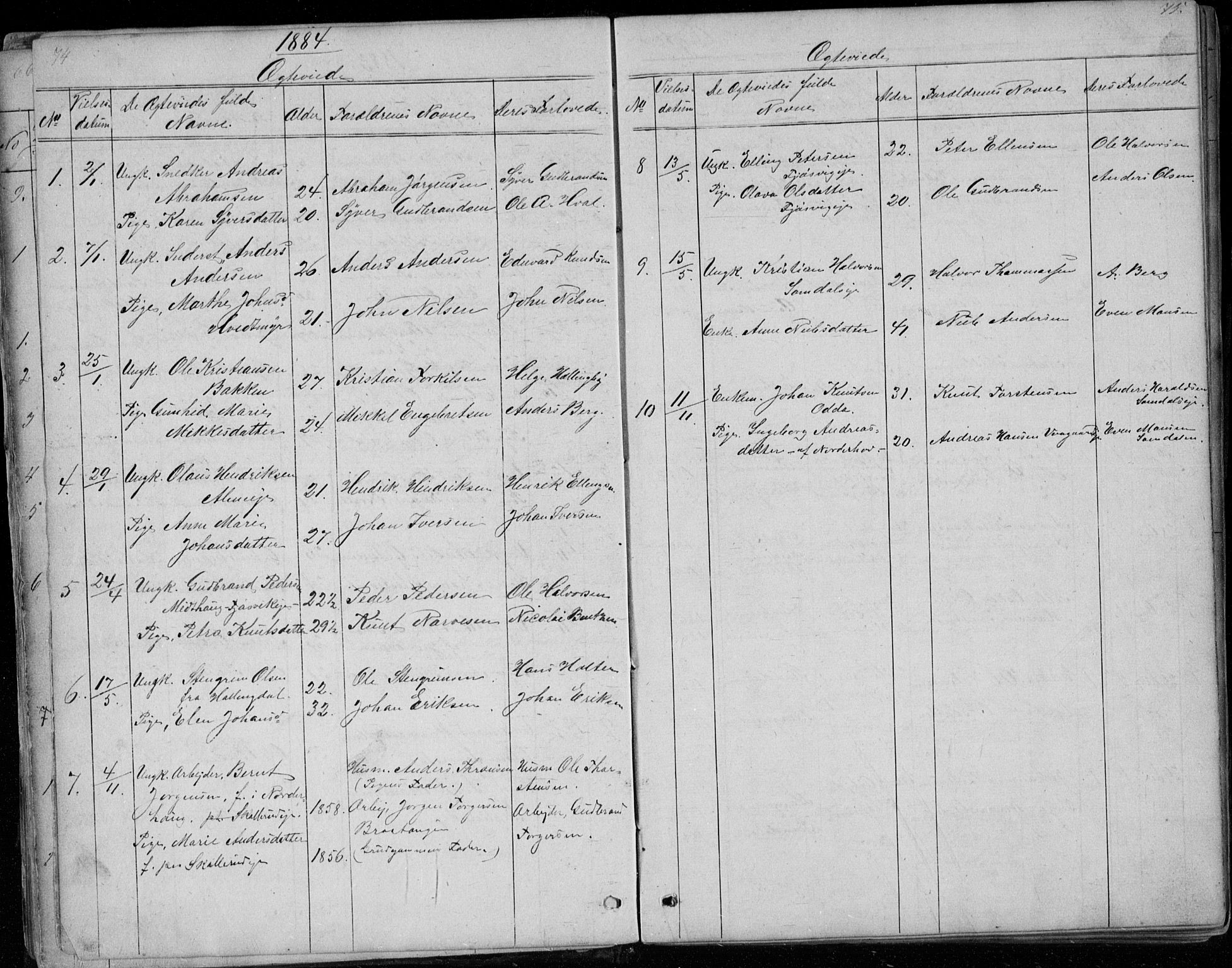 Ådal kirkebøker, SAKO/A-248/G/Gc/L0001: Parish register (copy) no. III 1, 1862-1898, p. 74-75