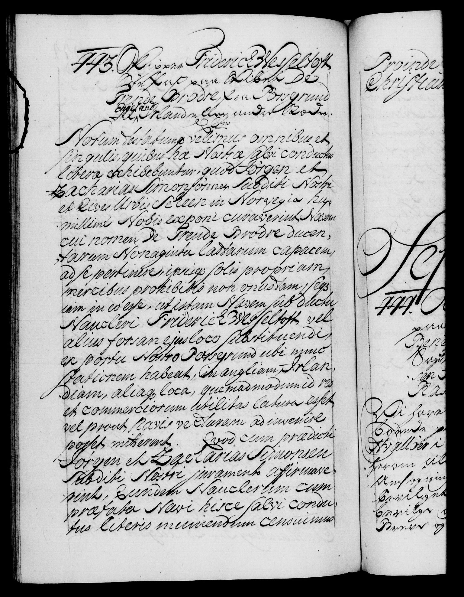 Danske Kanselli 1572-1799, AV/RA-EA-3023/F/Fc/Fca/Fcaa/L0033: Norske registre, 1743-1744, p. 644b