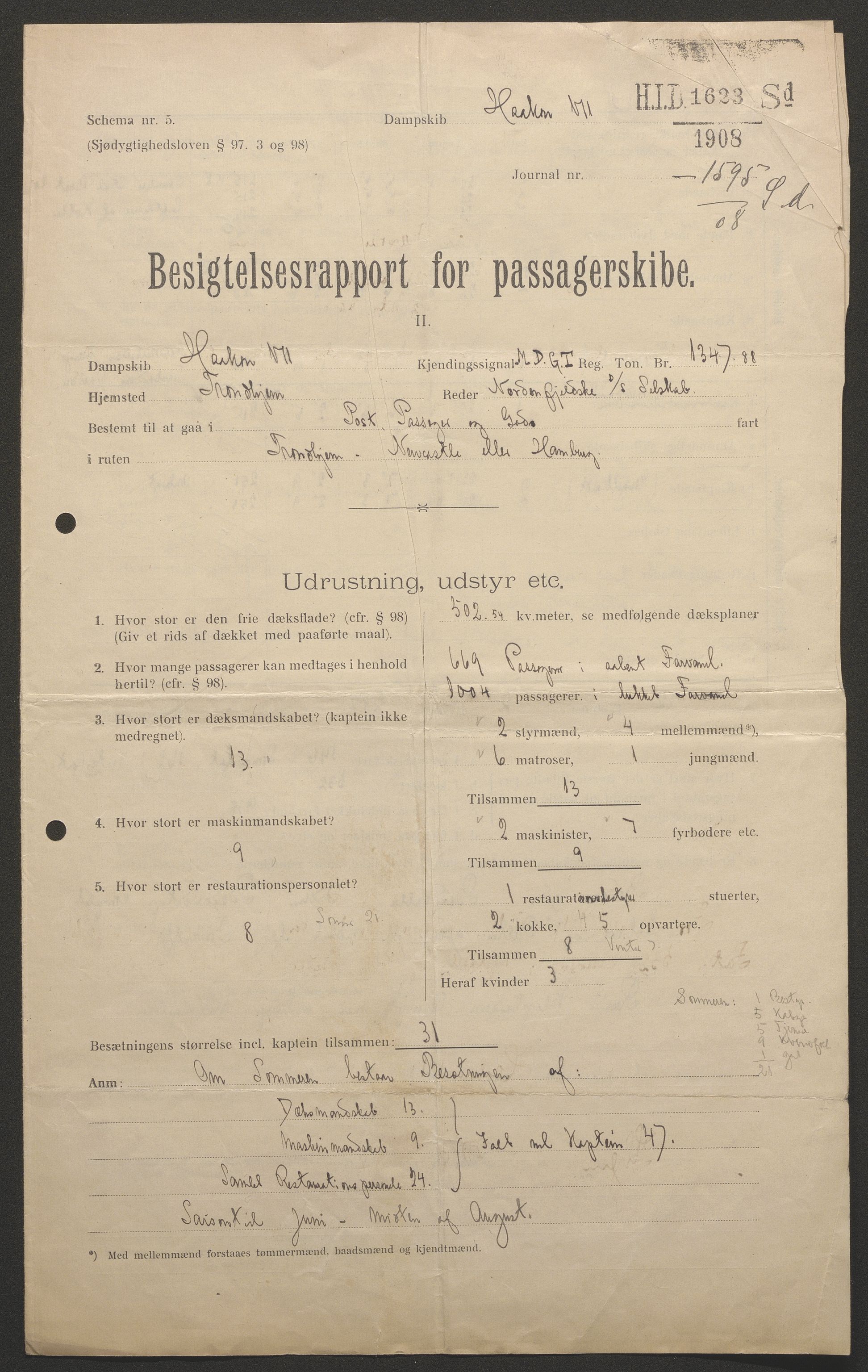 Sjøfartsdirektoratet med forløpere, skipsmapper slettede skip, AV/RA-S-4998/F/Fa/L0532: --, 1907-1917, p. 87