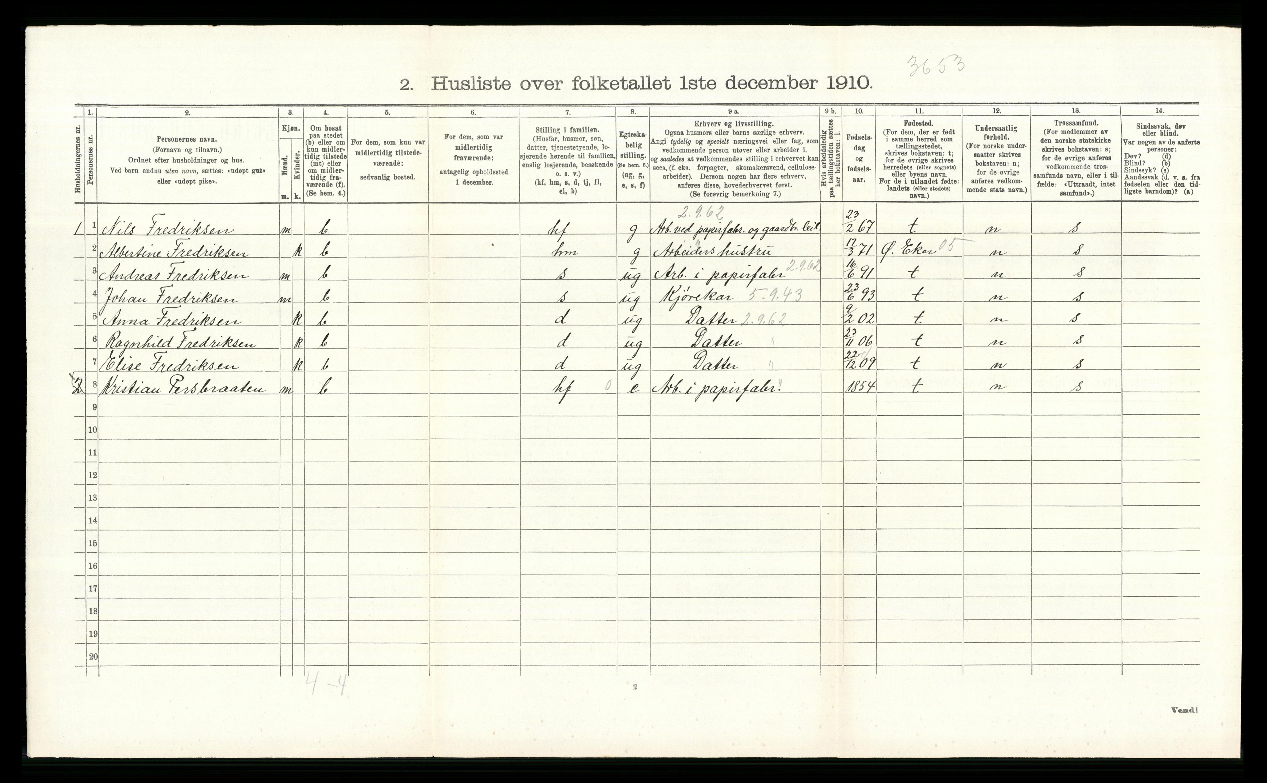 RA, 1910 census for Modum, 1910, p. 1427