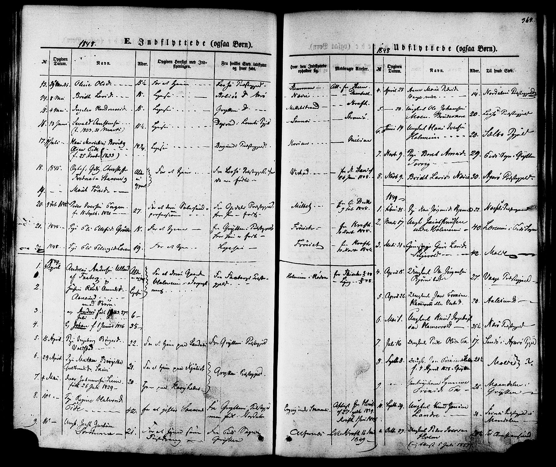 Ministerialprotokoller, klokkerbøker og fødselsregistre - Møre og Romsdal, SAT/A-1454/547/L0603: Parish register (official) no. 547A05, 1846-1877, p. 364