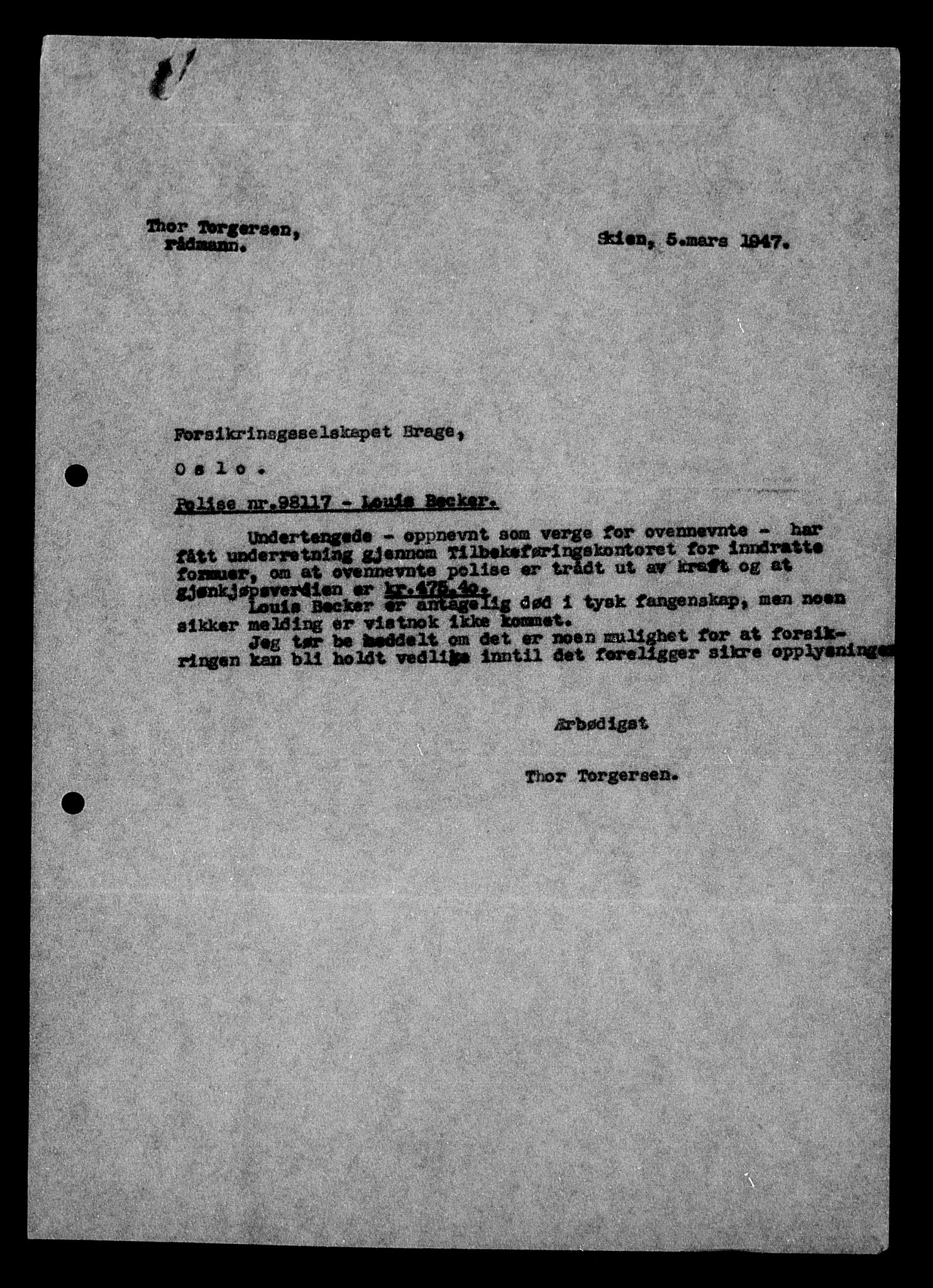 Justisdepartementet, Tilbakeføringskontoret for inndratte formuer, AV/RA-S-1564/H/Hc/Hcd/L0990: --, 1945-1947, p. 486