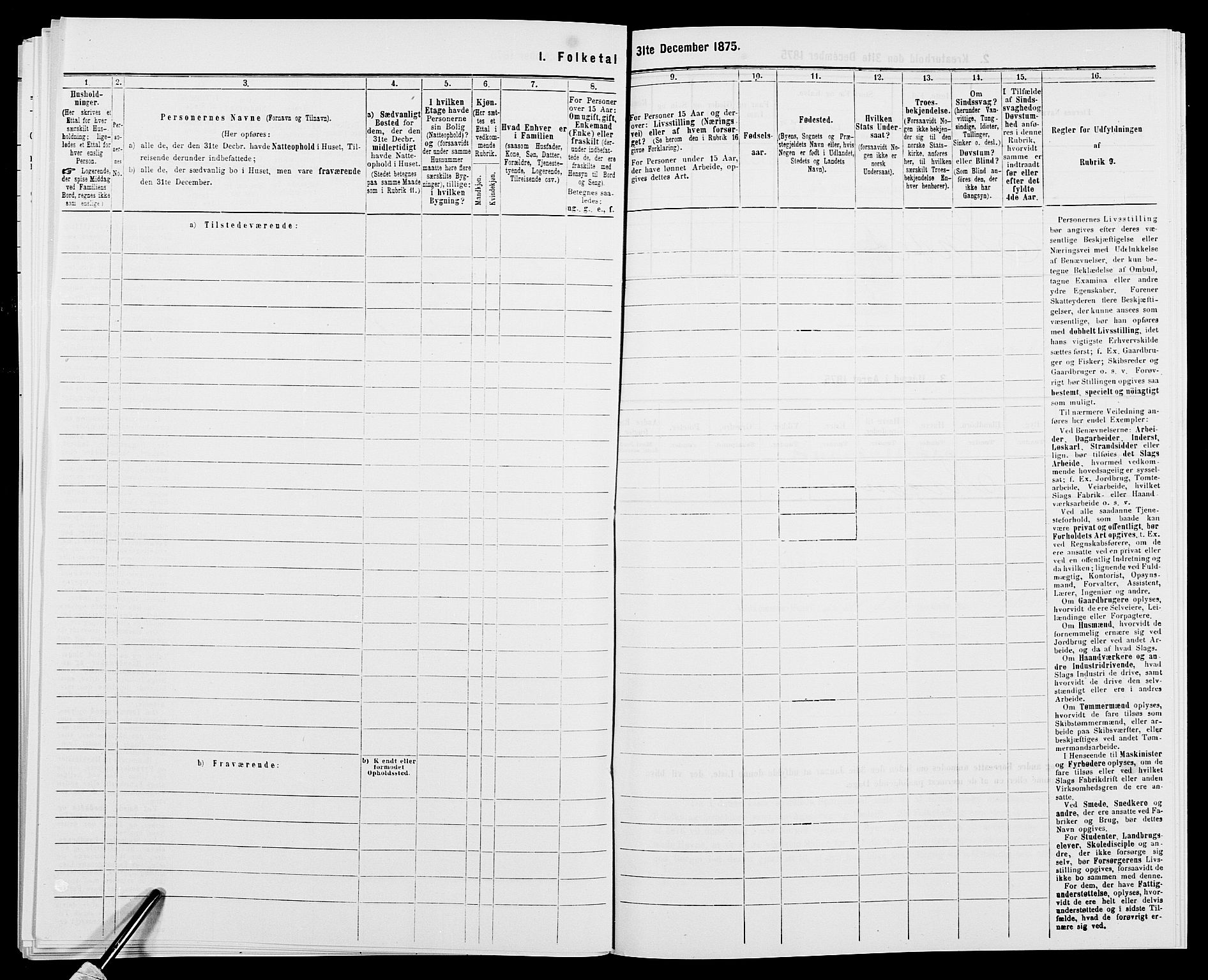 SAK, 1875 census for 0903P Arendal, 1875, p. 576
