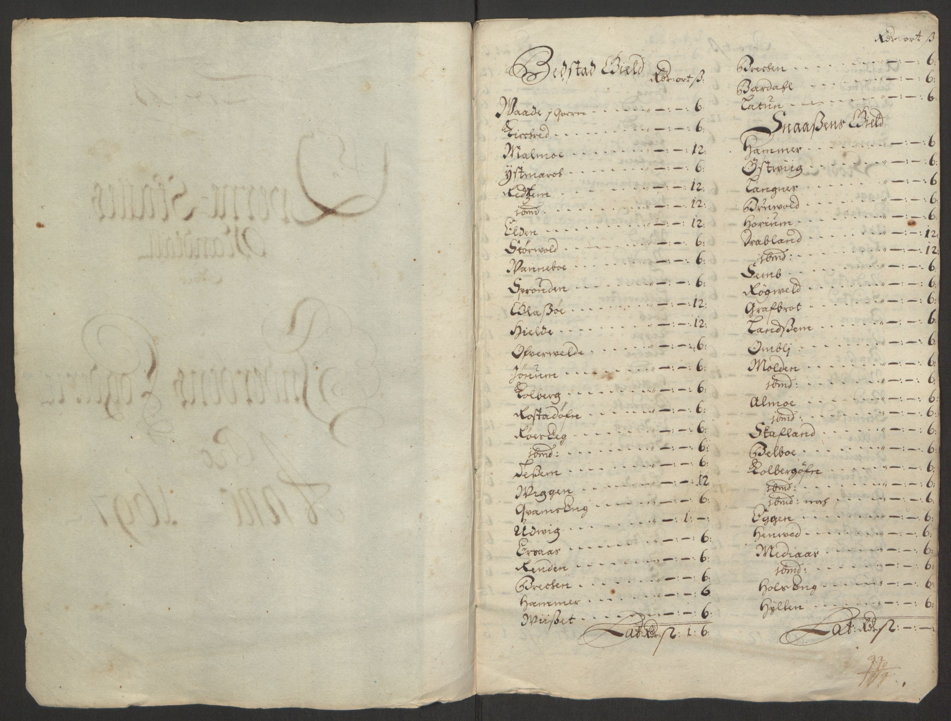 Rentekammeret inntil 1814, Reviderte regnskaper, Fogderegnskap, AV/RA-EA-4092/R63/L4309: Fogderegnskap Inderøy, 1695-1697, p. 393