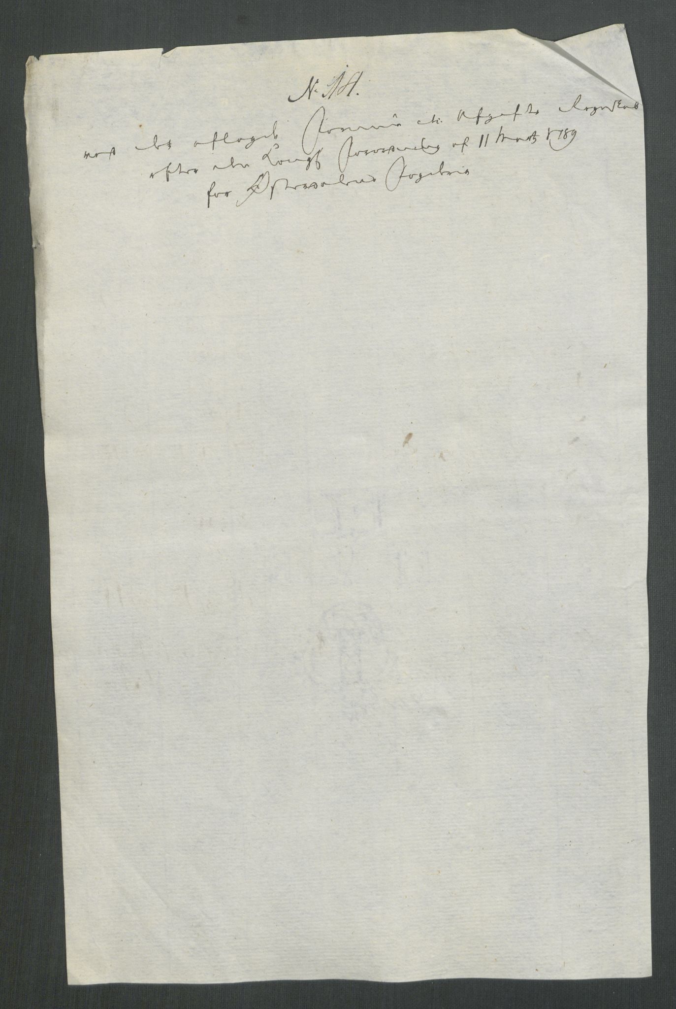 Rentekammeret inntil 1814, Reviderte regnskaper, Mindre regnskaper, AV/RA-EA-4068/Rf/Rfe/L0059: Ytre og Indre Sogn fogderi, Østerdalen fogderi, 1789, p. 185