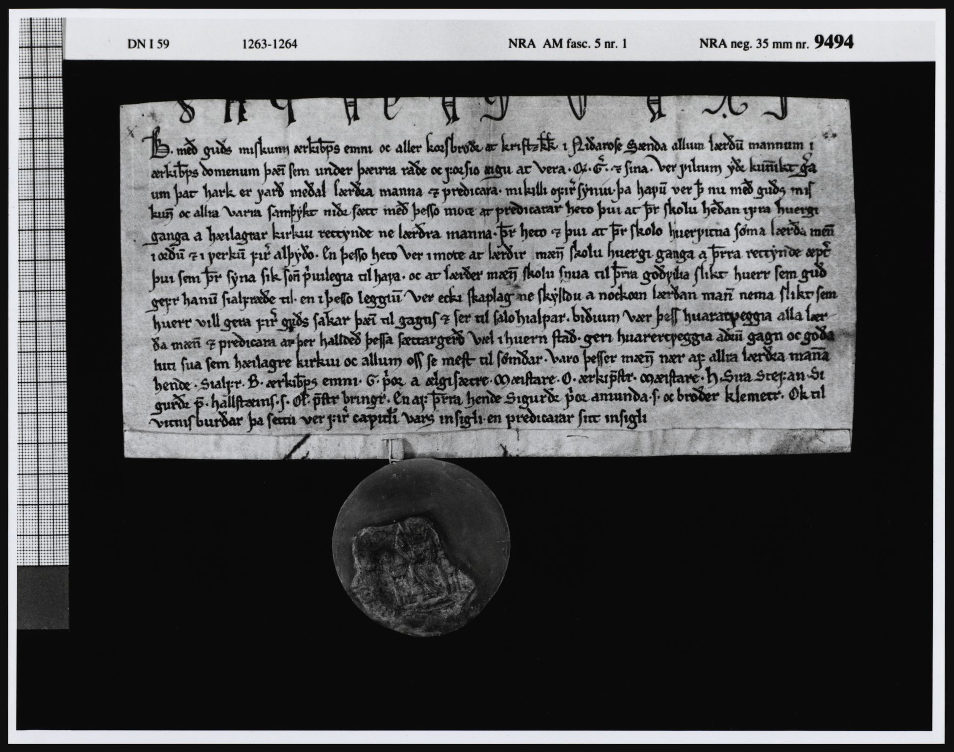 Riksarkivets diplomsamling, AV/RA-EA-5965/F05/L0013: NRA AM fasc. 5 nr. 1-3, 1252-1264, p. 4