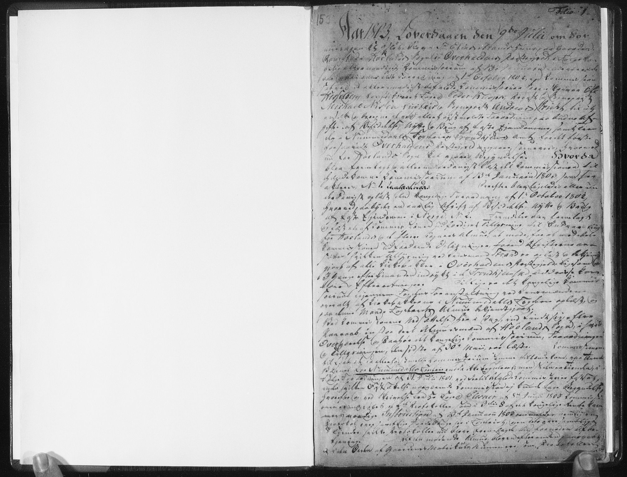 Rentekammeret inntil 1814, Realistisk ordnet avdeling, RA/EA-4070/N/Ne/Nea/L0153: Namdalen fogderi. Deliberasjonsprotokoll, 1803, p. 2
