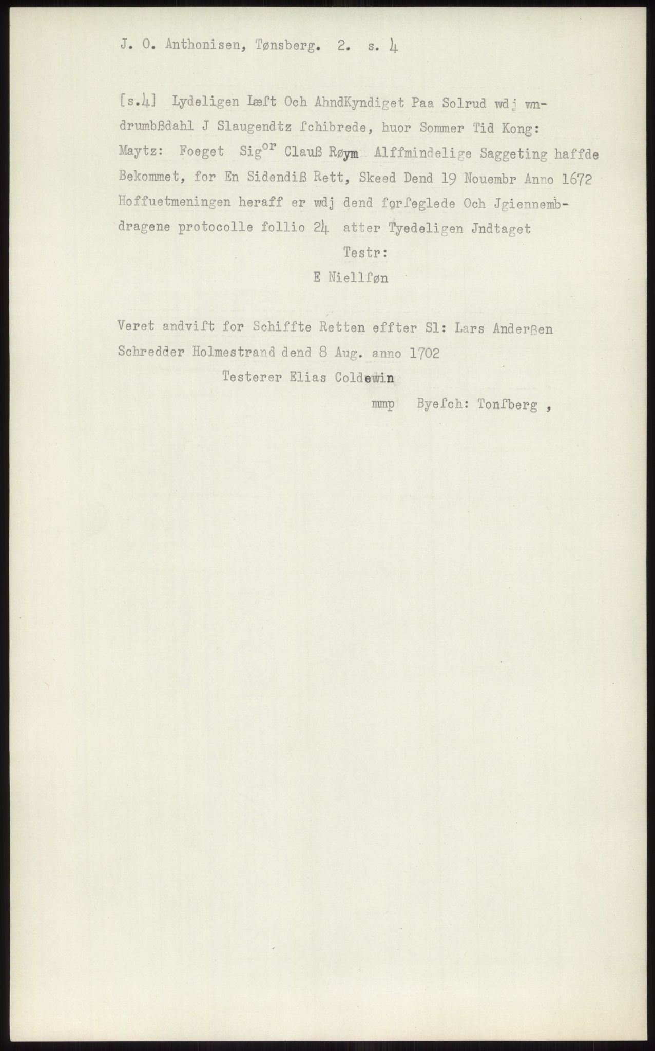 Samlinger til kildeutgivelse, Diplomavskriftsamlingen, AV/RA-EA-4053/H/Ha, p. 454