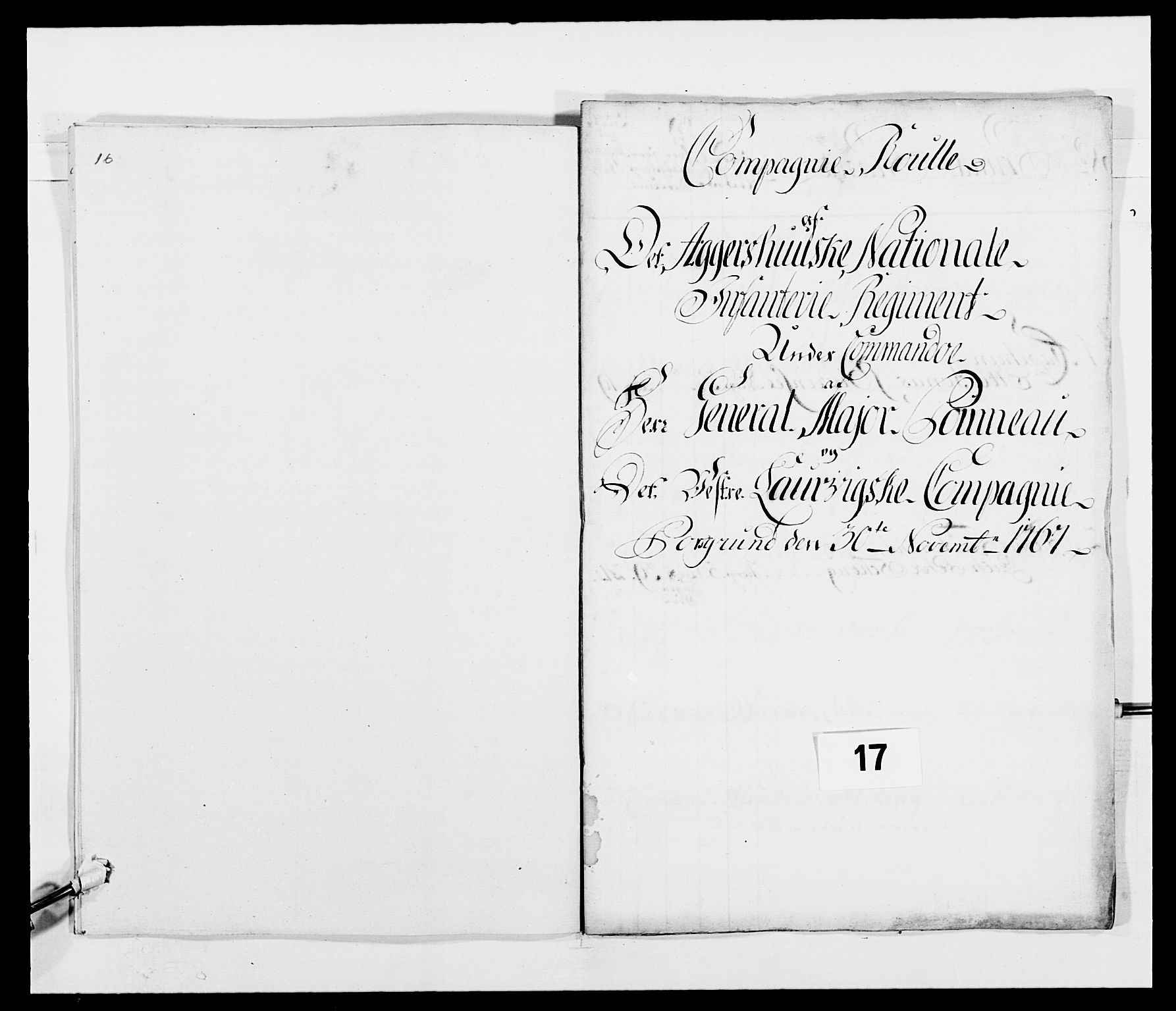 Kommanderende general (KG I) med Det norske krigsdirektorium, RA/EA-5419/E/Ea/L0489: 1. Akershusiske regiment, 1767, p. 395