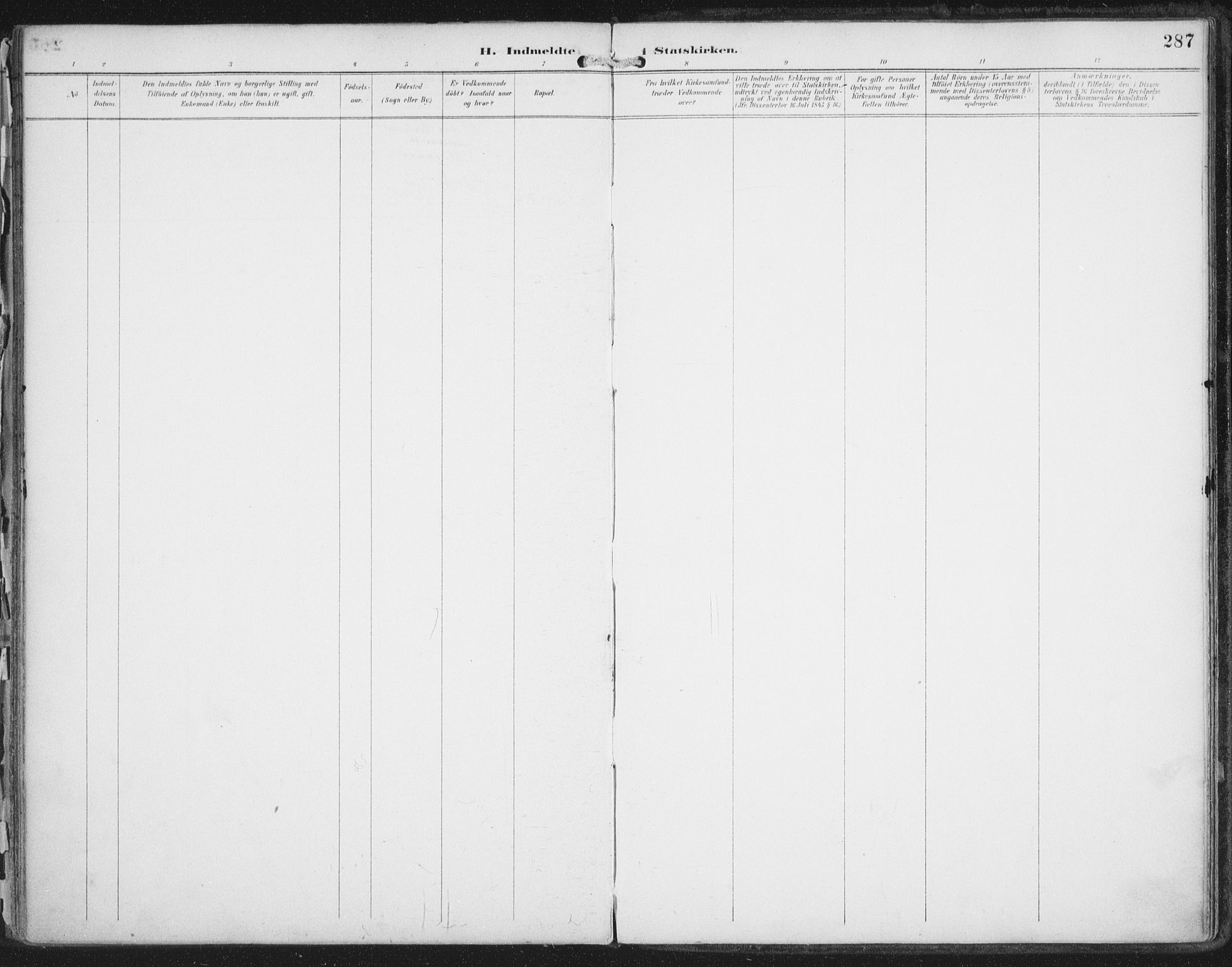 Ministerialprotokoller, klokkerbøker og fødselsregistre - Nordland, SAT/A-1459/854/L0779: Parish register (official) no. 854A02, 1892-1909, p. 287