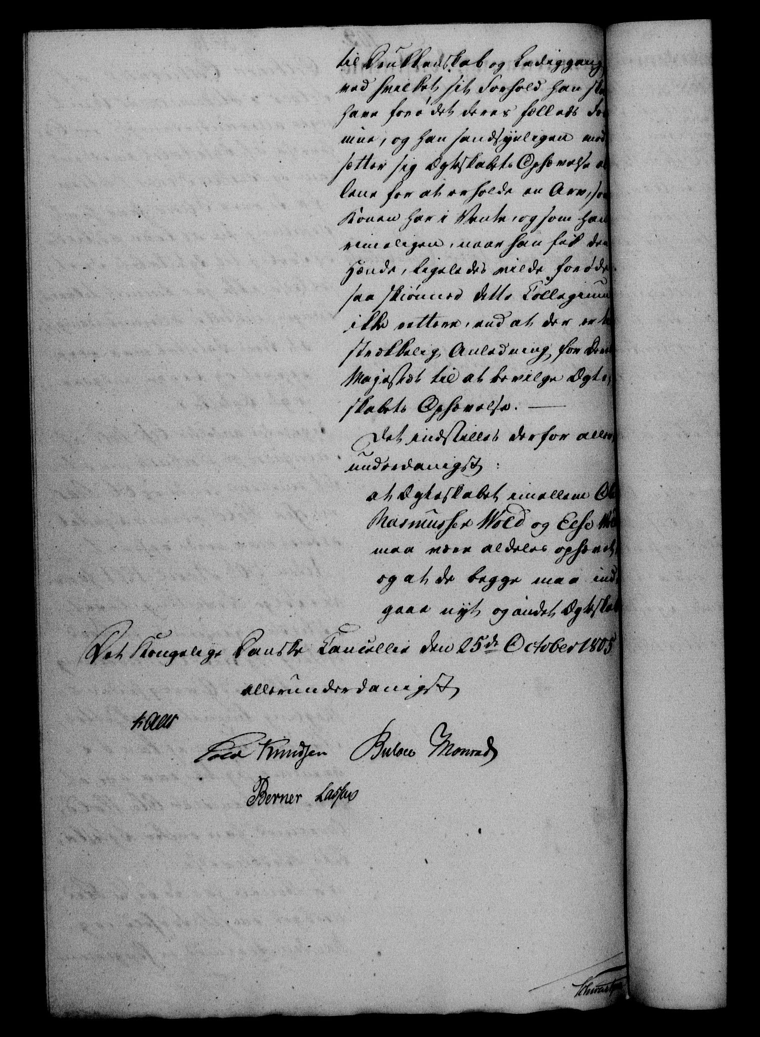 Danske Kanselli 1800-1814, AV/RA-EA-3024/H/Hf/Hfa/Hfab/L0006: Forestillinger, 1805