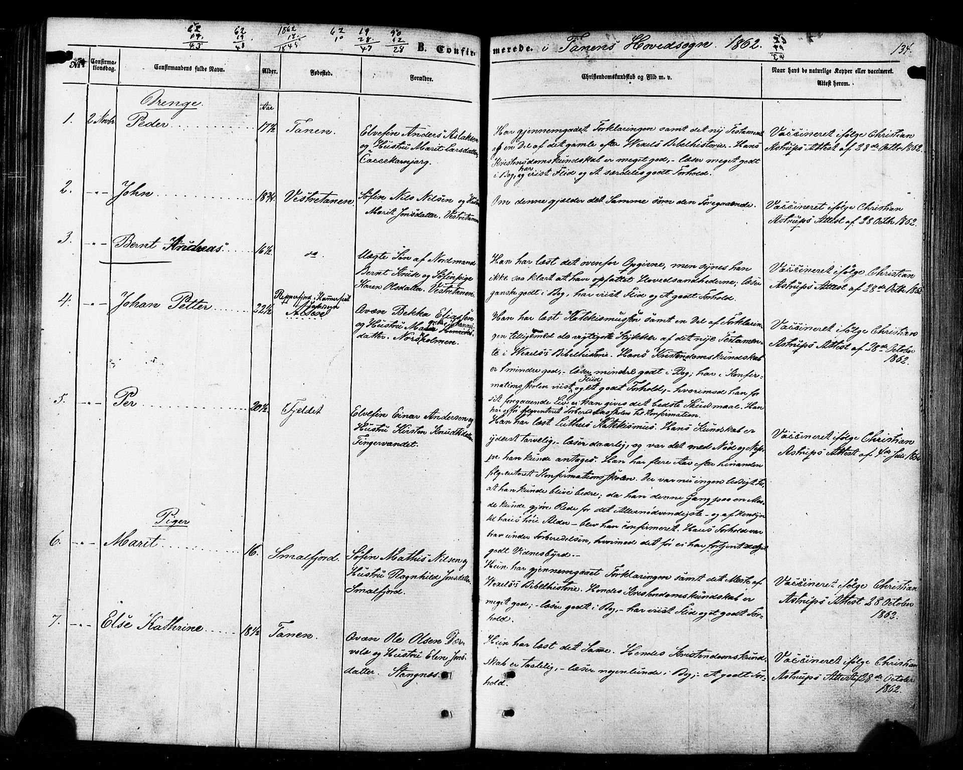 Tana sokneprestkontor, SATØ/S-1334/H/Ha/L0002kirke: Parish register (official) no. 2 /1, 1861-1877, p. 134