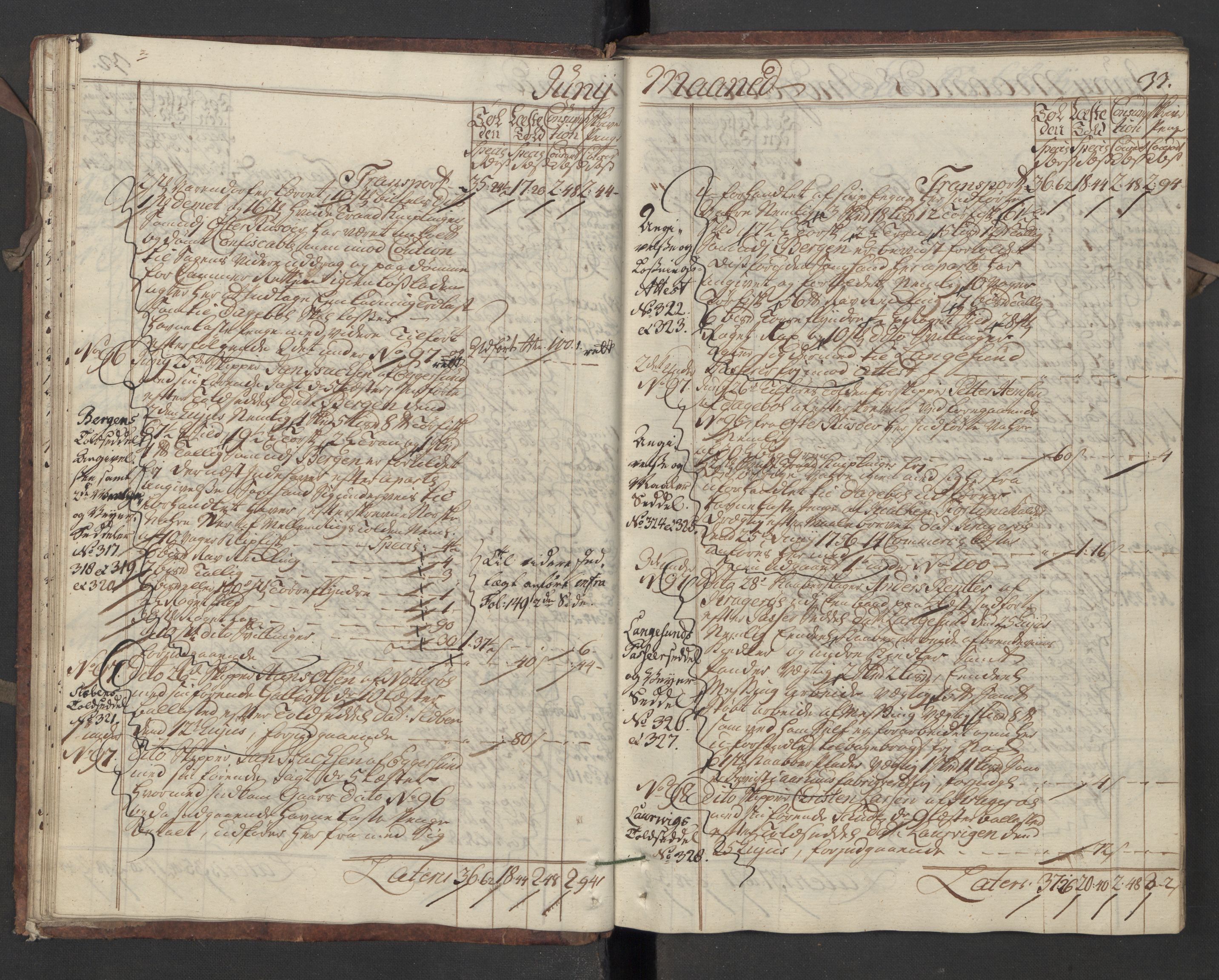 Generaltollkammeret, tollregnskaper, AV/RA-EA-5490/R13/L0020/0001: Tollregnskaper Kragerø / Inngående hovedtollbok, 1756, p. 32b-33a