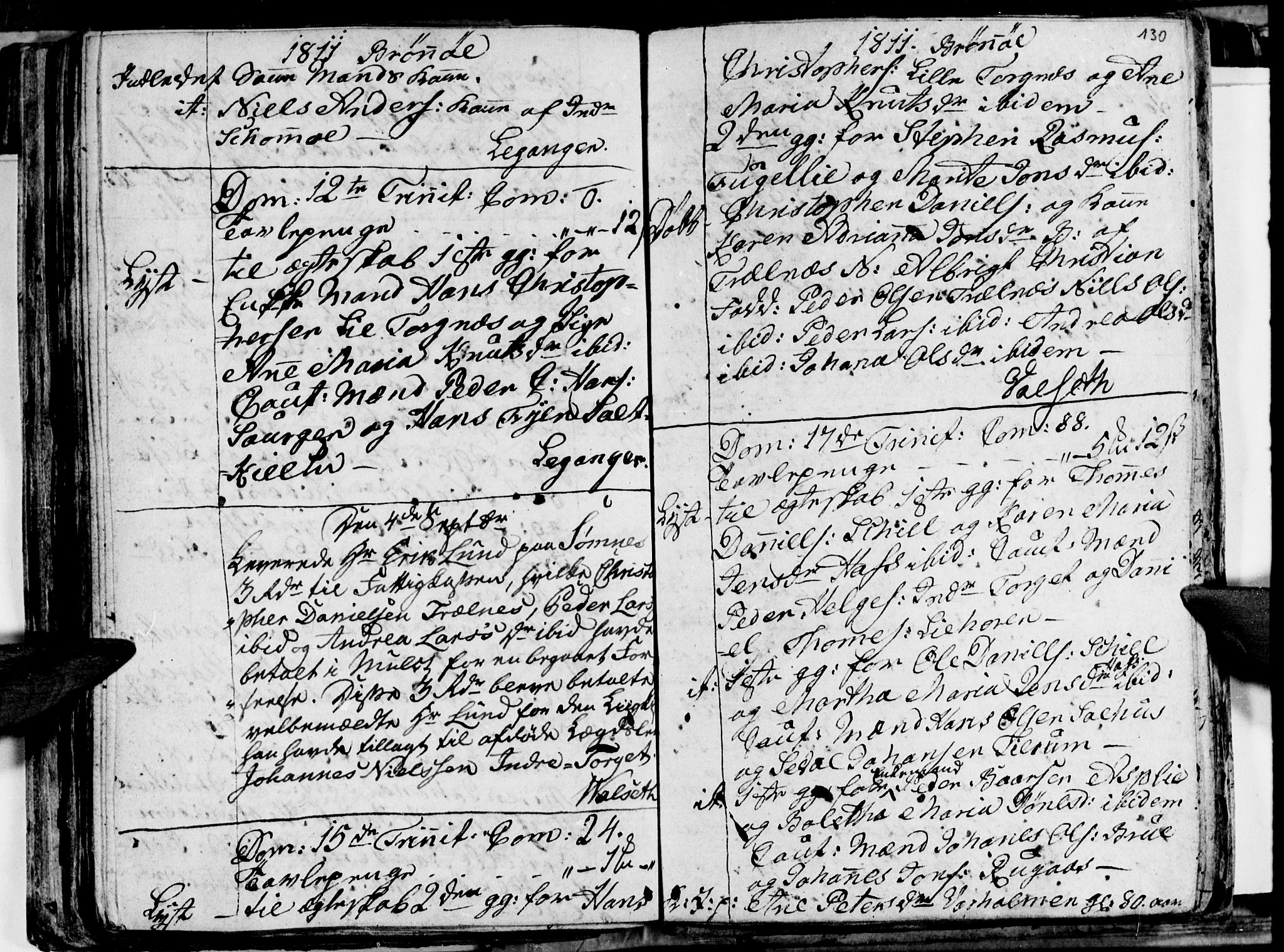 Ministerialprotokoller, klokkerbøker og fødselsregistre - Nordland, AV/SAT-A-1459/813/L0209: Parish register (copy) no. 813C01, 1803-1821, p. 130