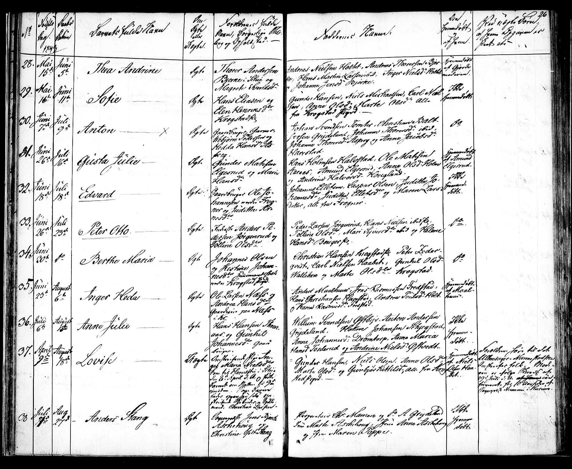 Kråkstad prestekontor Kirkebøker, SAO/A-10125a/F/Fa/L0005: Parish register (official) no. I 5, 1837-1847, p. 26
