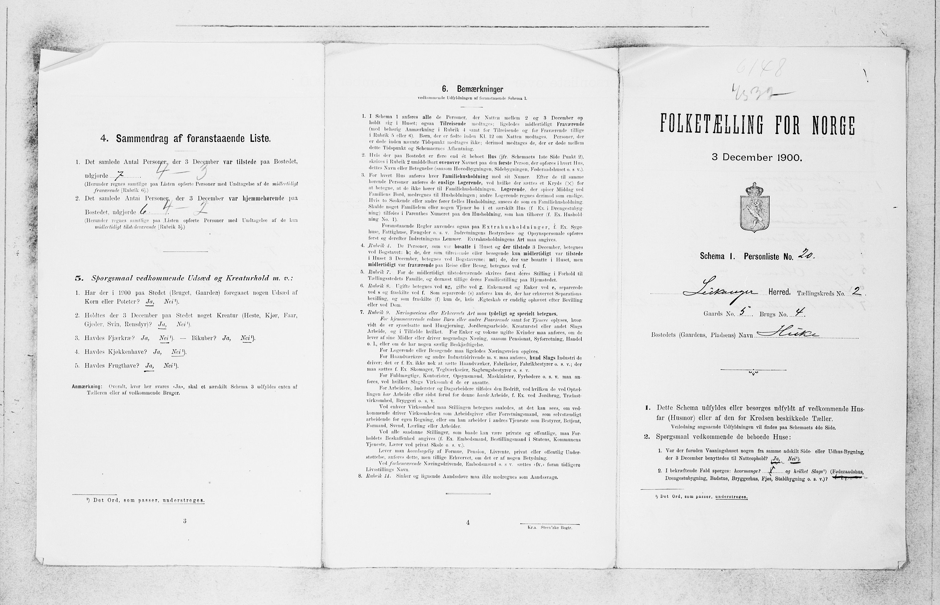 SAB, 1900 census for Leikanger, 1900, p. 38