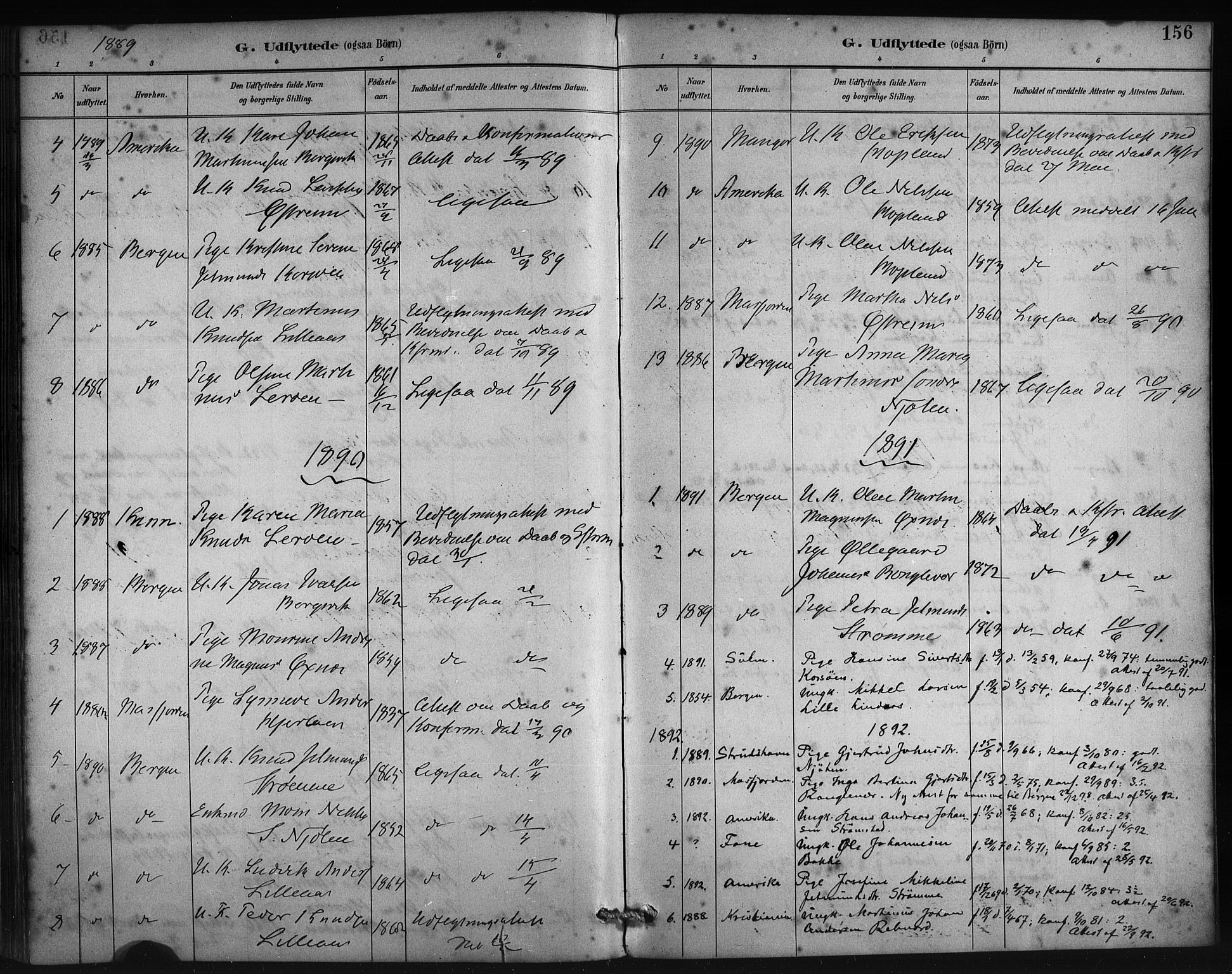 Lindås Sokneprestembete, SAB/A-76701/H/Haa: Parish register (official) no. C 1, 1886-1896, p. 156