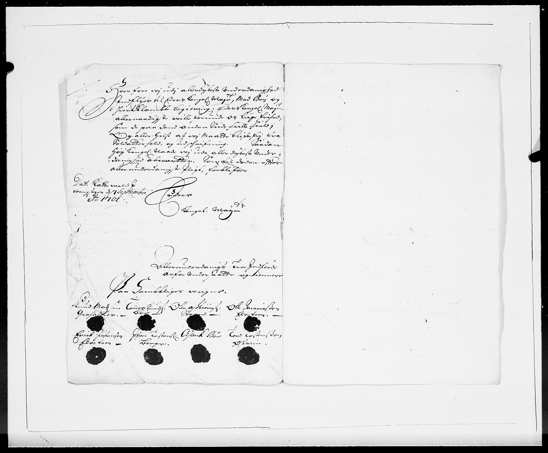 Danske Kanselli 1572-1799, AV/RA-EA-3023/F/Fc/Fcc/Fcca/L0052: Norske innlegg 1572-1799, 1701, p. 339