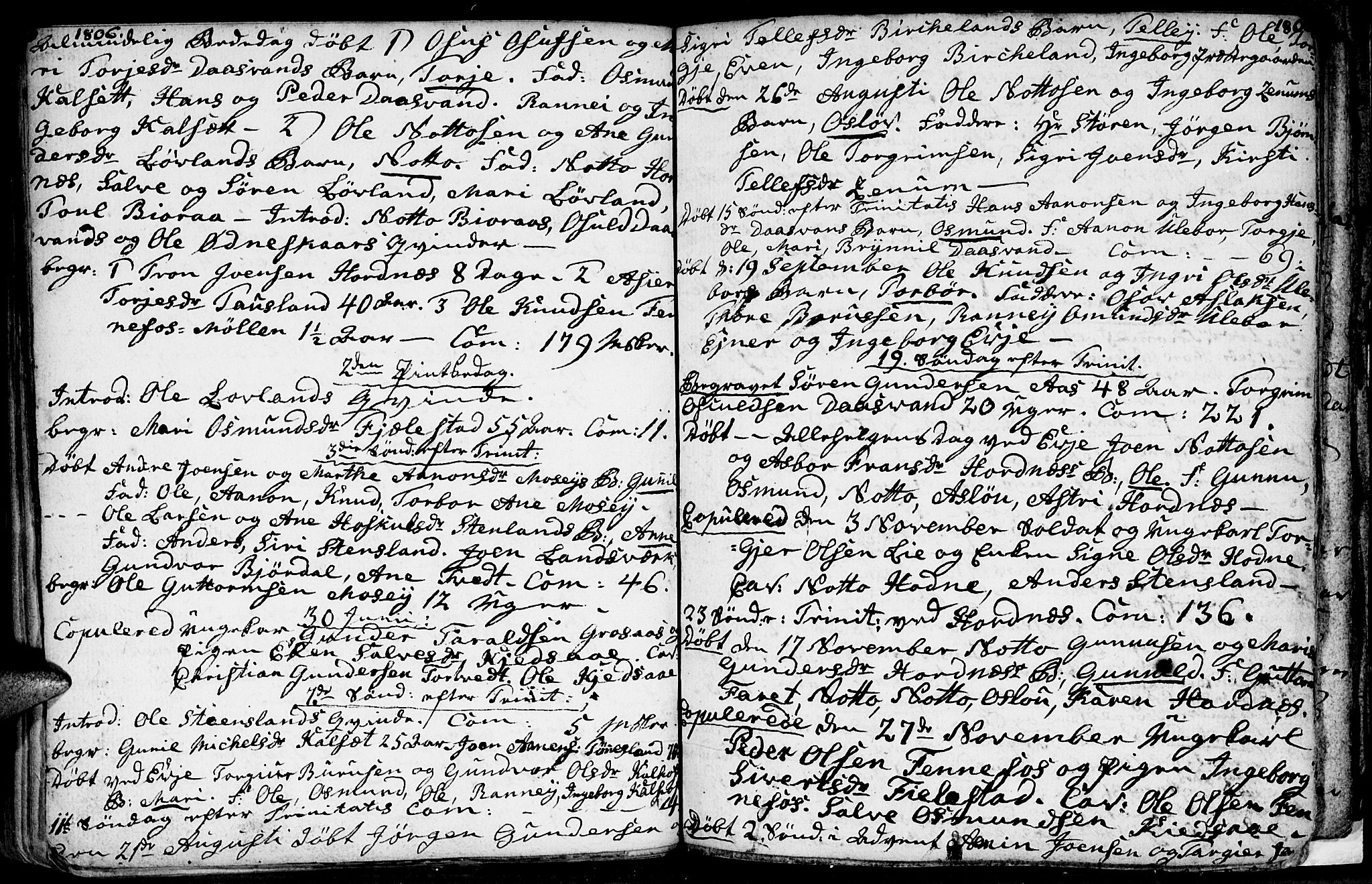 Evje sokneprestkontor, SAK/1111-0008/F/Fa/Fab/L0002: Parish register (official) no. A 2, 1765-1816, p. 109