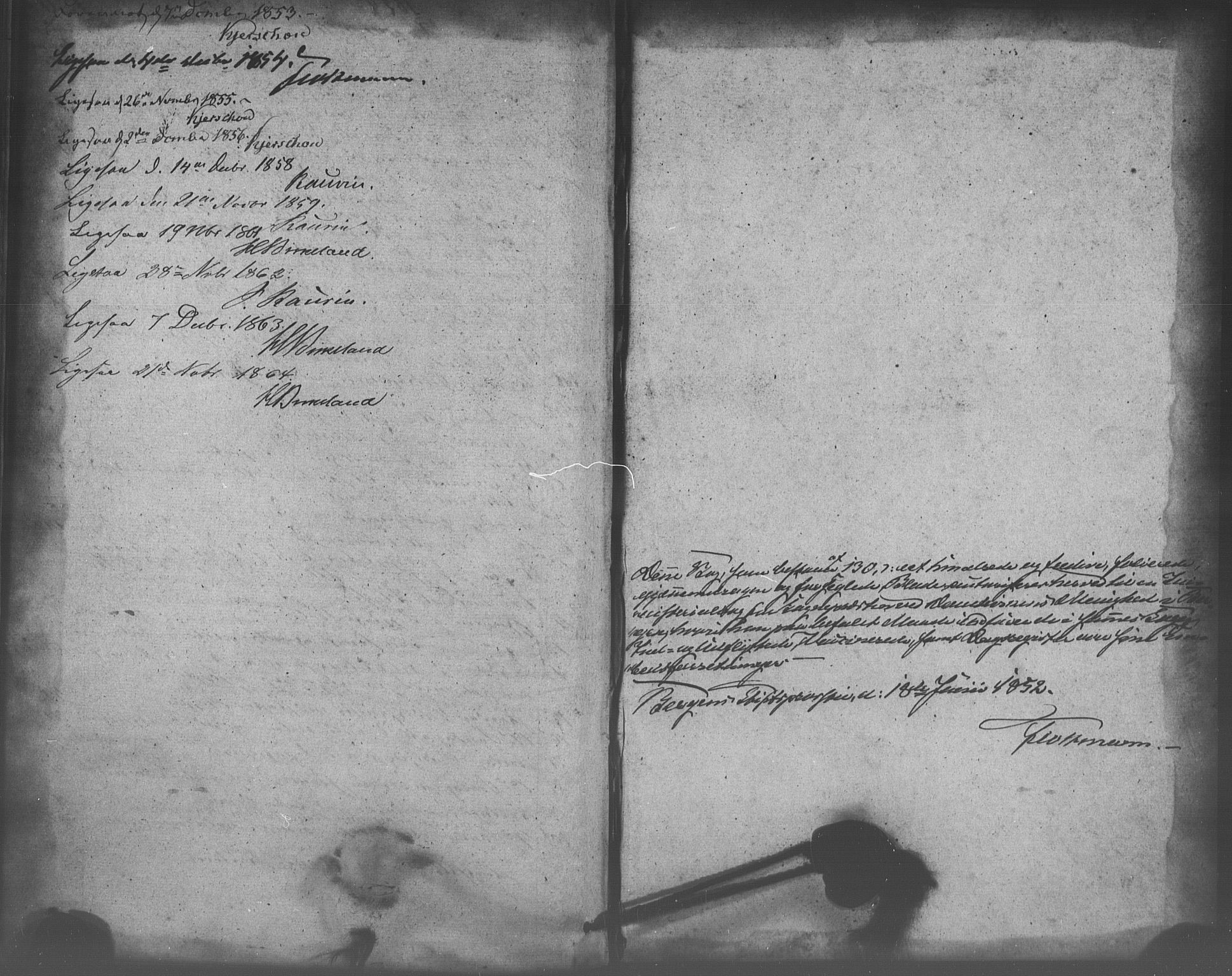Domkirken sokneprestembete, AV/SAB-A-74801/H/Haa/L0047: Parish register (official) no. F 2, 1852-1868